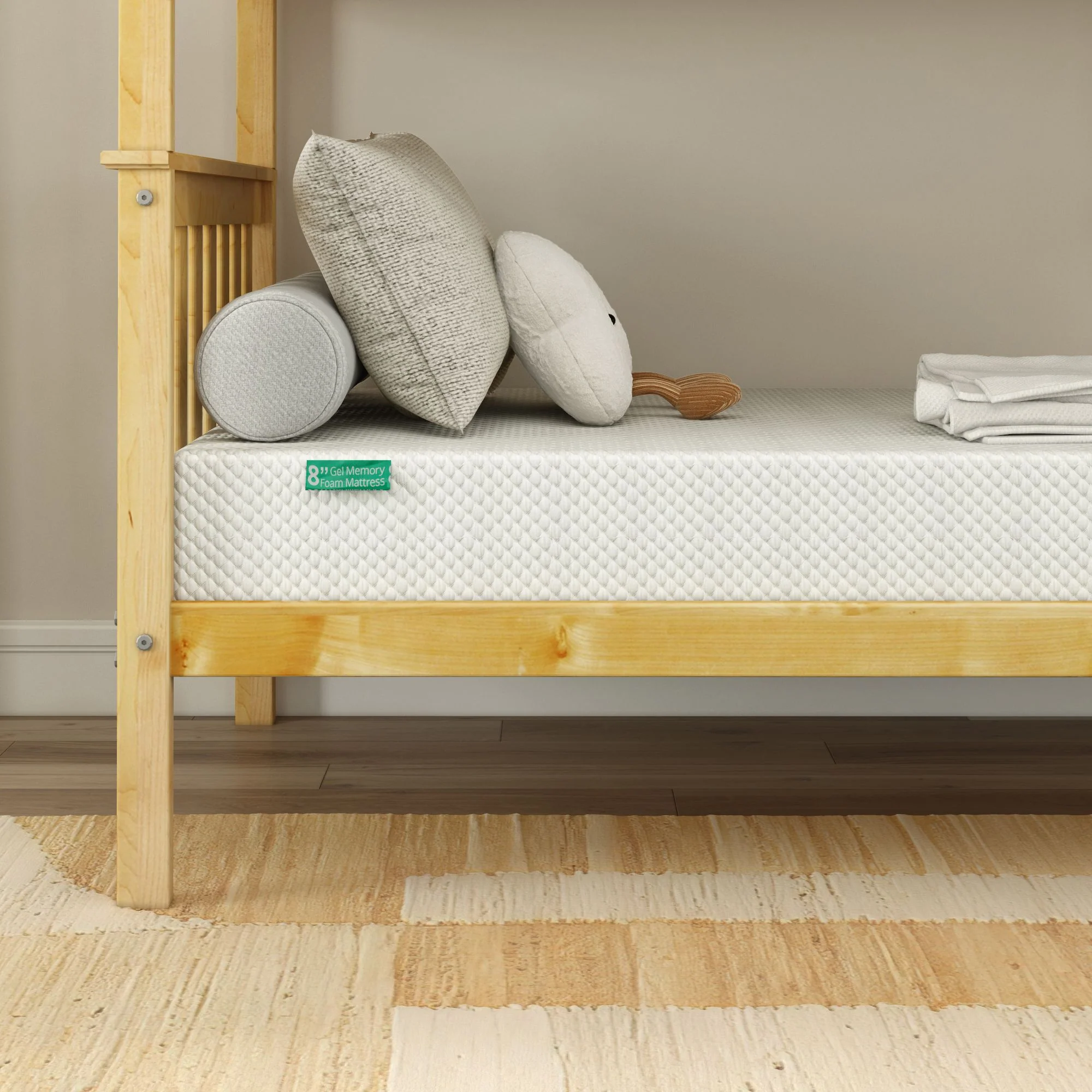 2 x 8" Memory Foam Mattress and Cover Bundle - Image 3