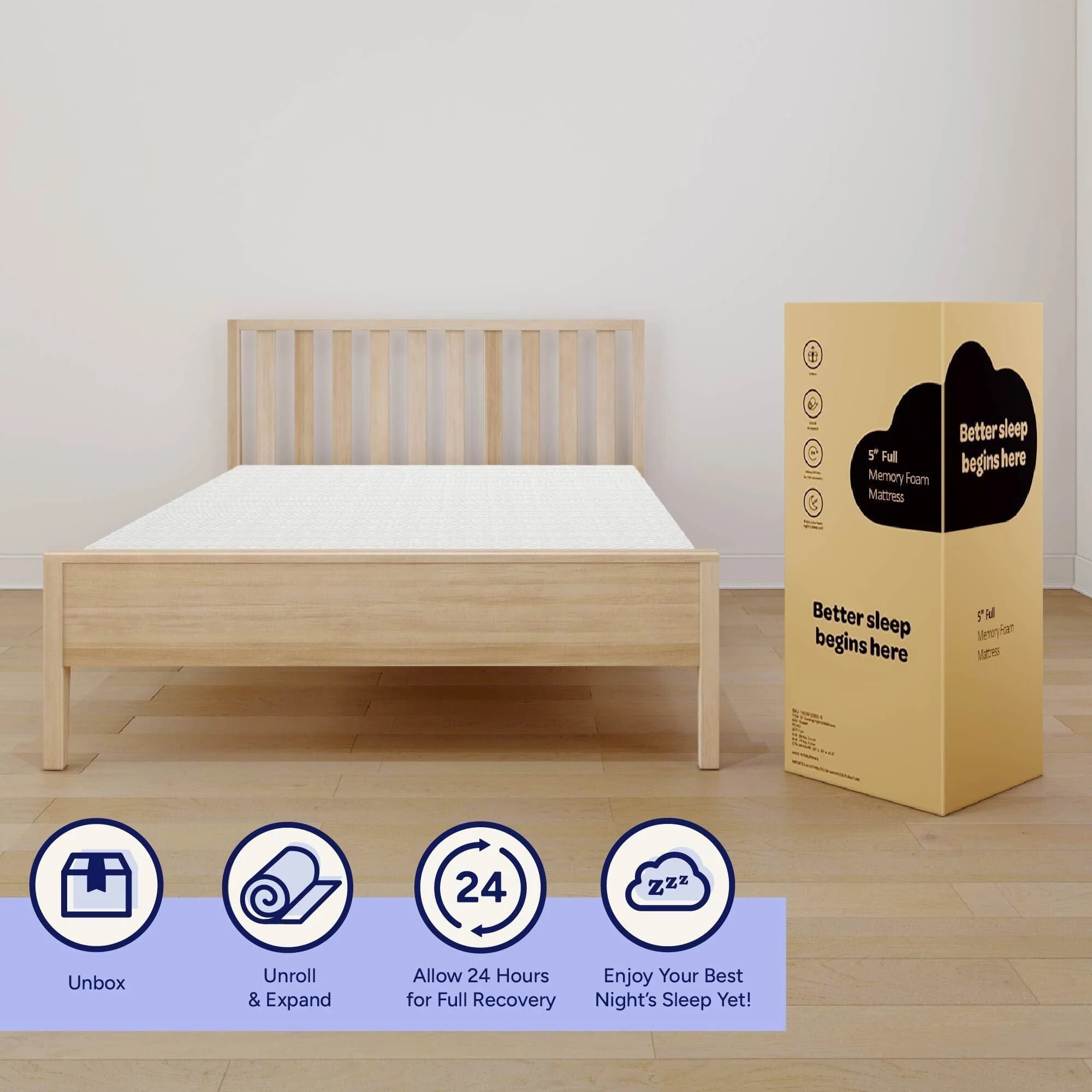 Two Pack 5-Inch Full Memory Foam Mattress - Image 13