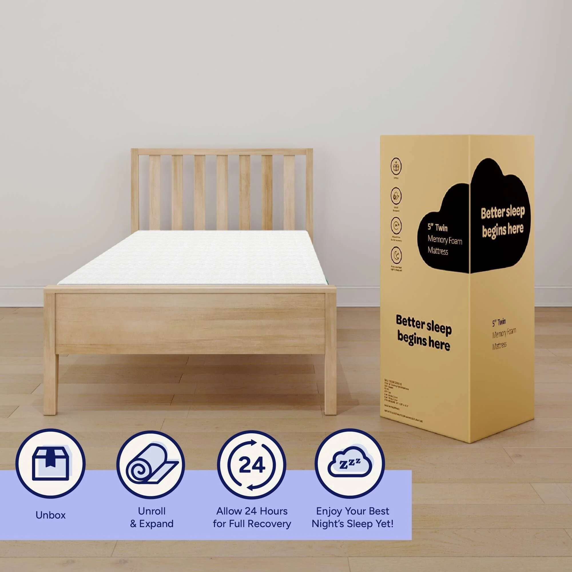 5-Inch Twin Memory Foam Mattress - Image 11