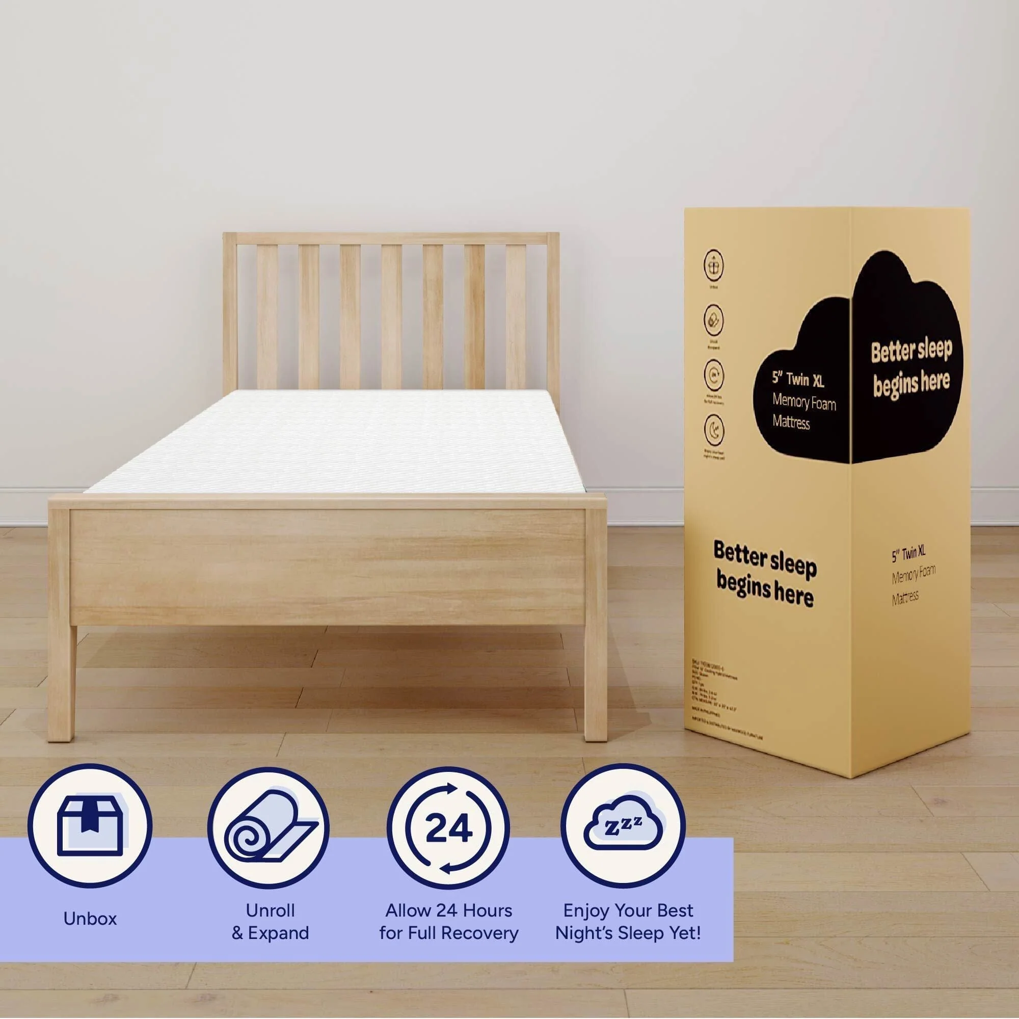 5-Inch Twin XL Memory Foam Mattress - Image 11