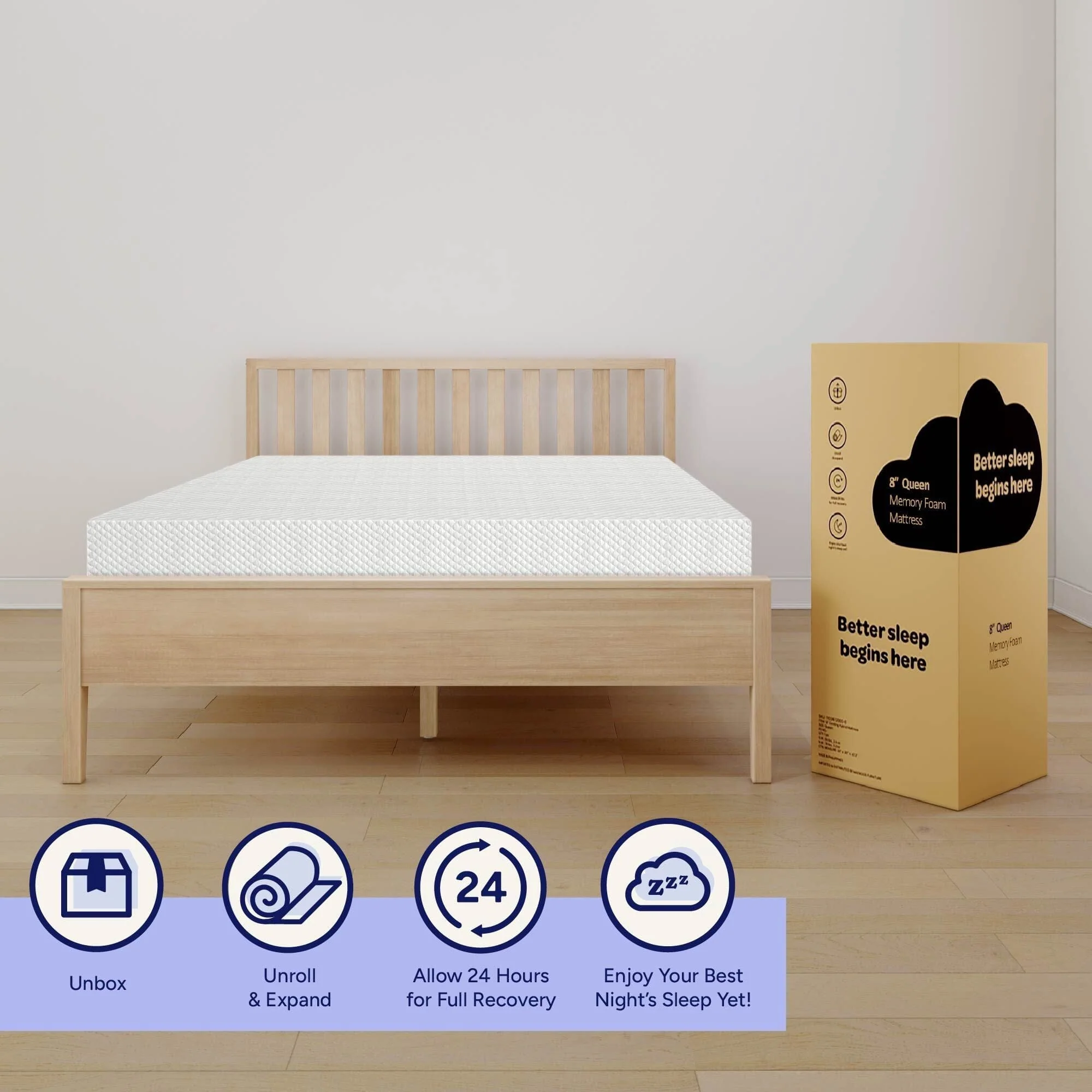 8-Inch Queen Memory Foam Mattress - Image 9