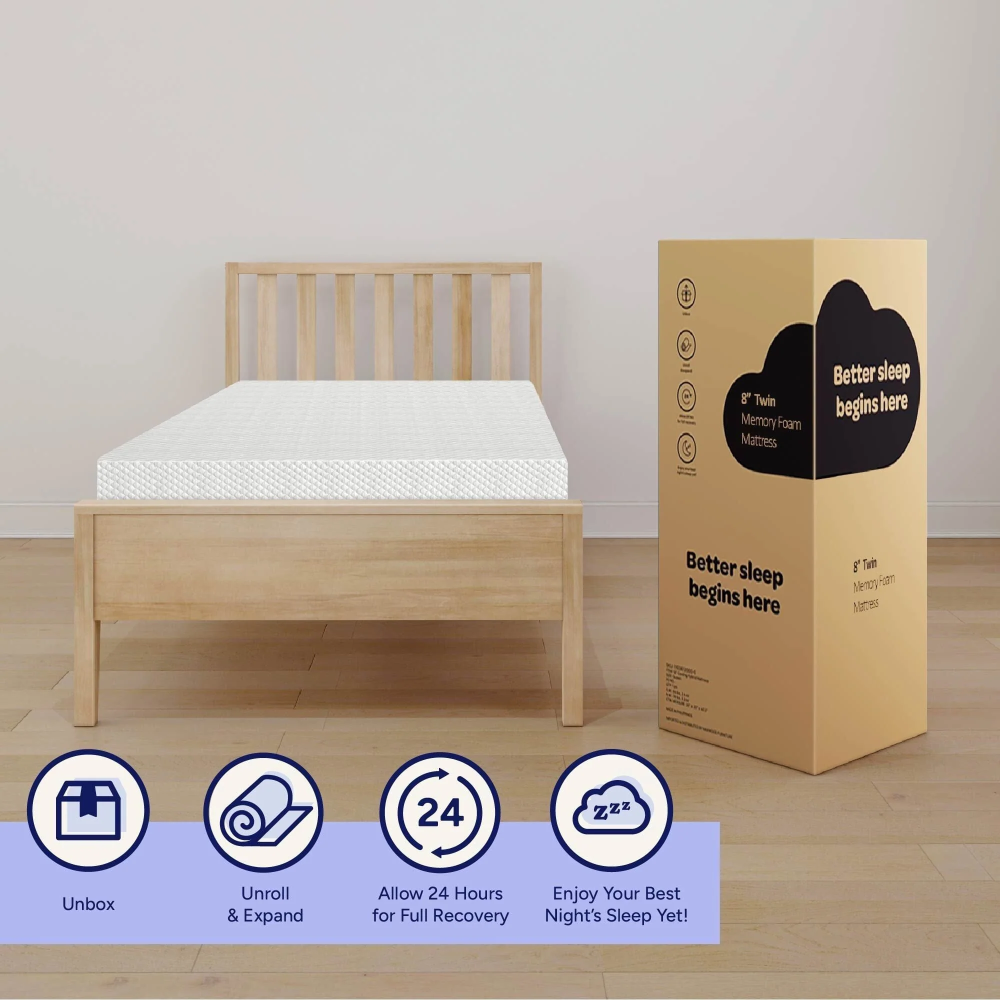 8-Inch Twin Memory Foam Mattress - Image 10