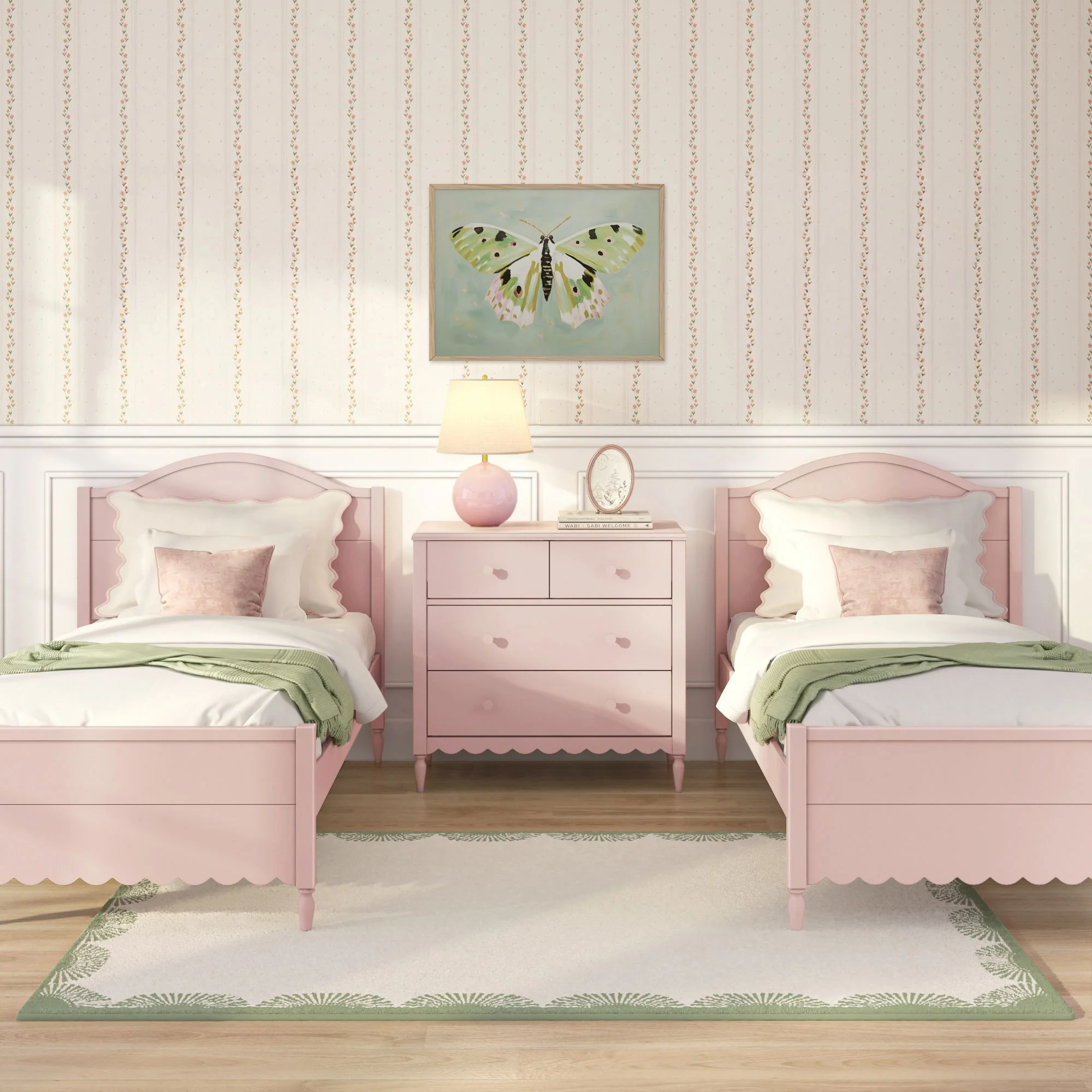 Charlotte Twin Beds With 4-Drawer Dresser - Image 4