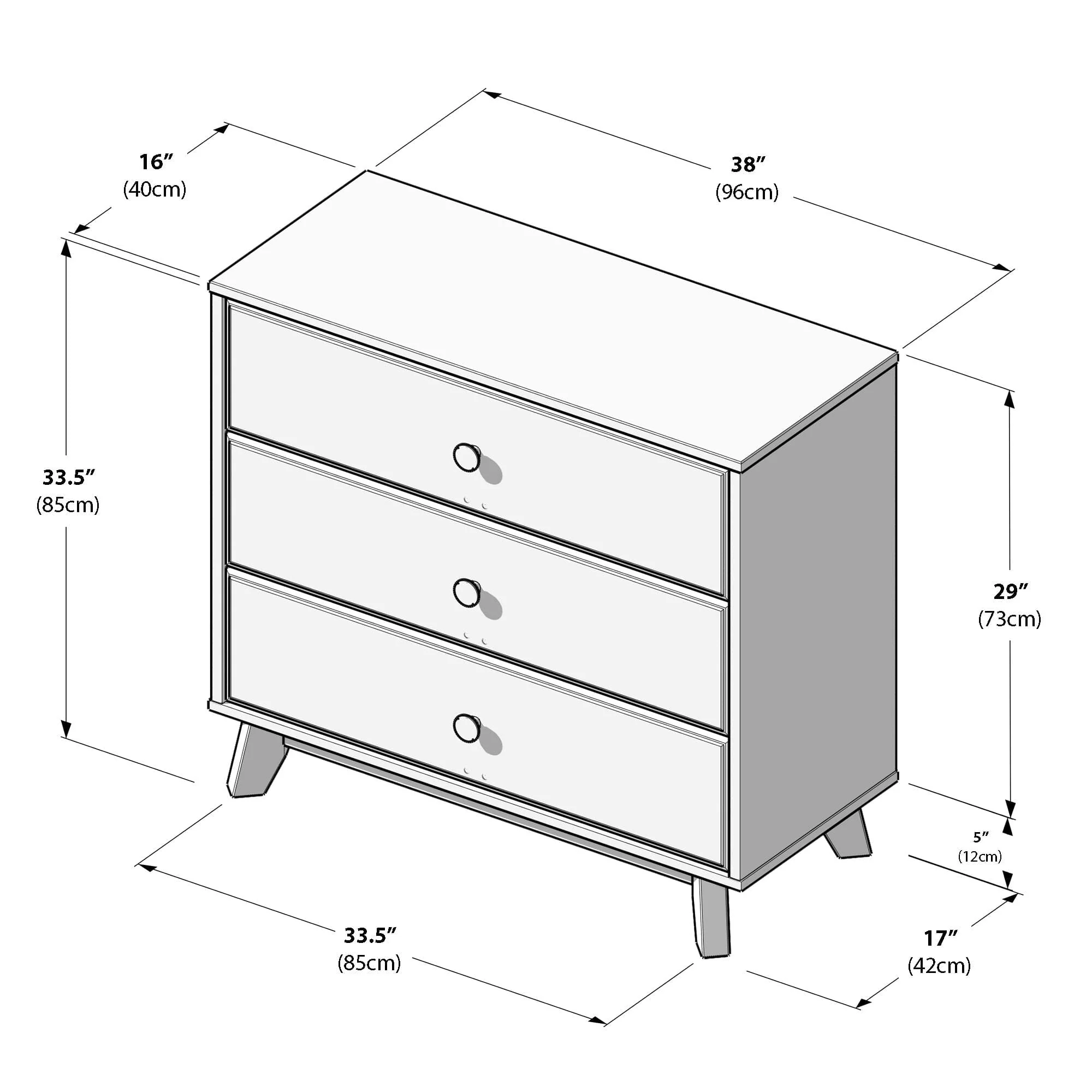 Classic 3-Drawer Dresser - Image 39