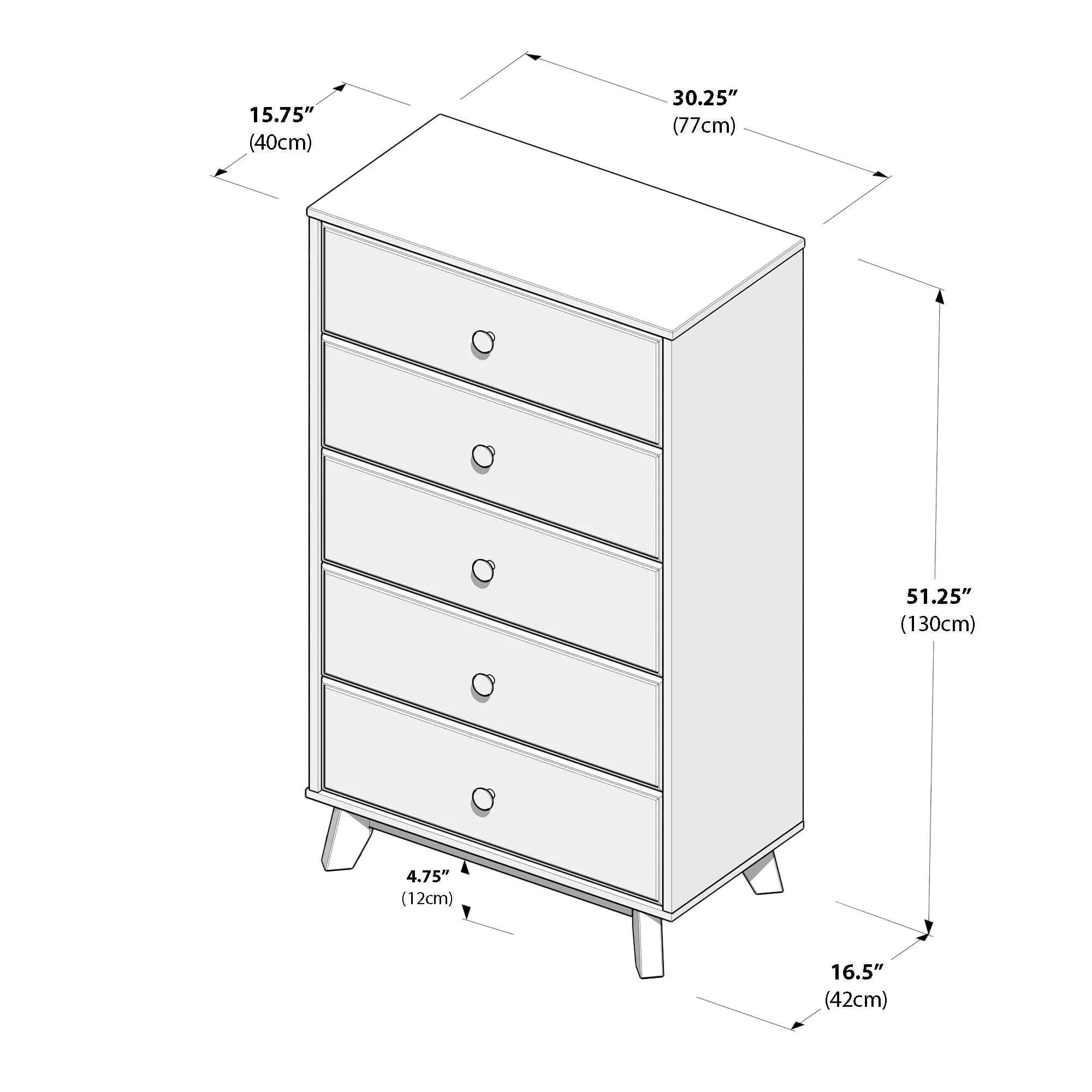 Classic 5-Drawer Dresser - Image 44