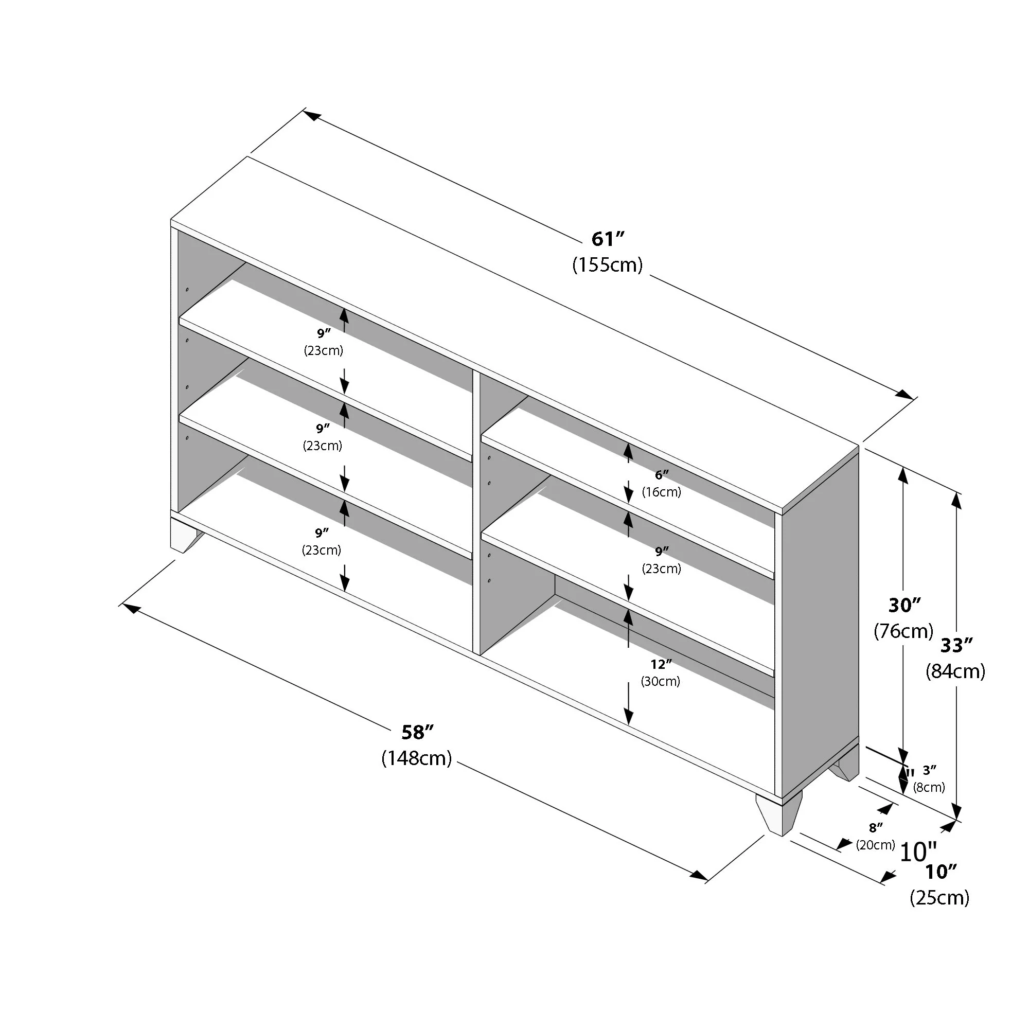 Classic 6-Shelf Bookcase - Image 15