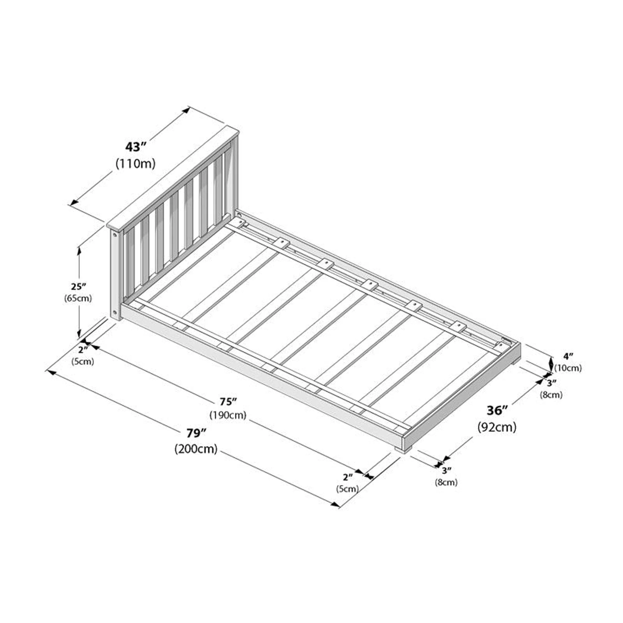 Classic Twin Floor Bed - Image 35