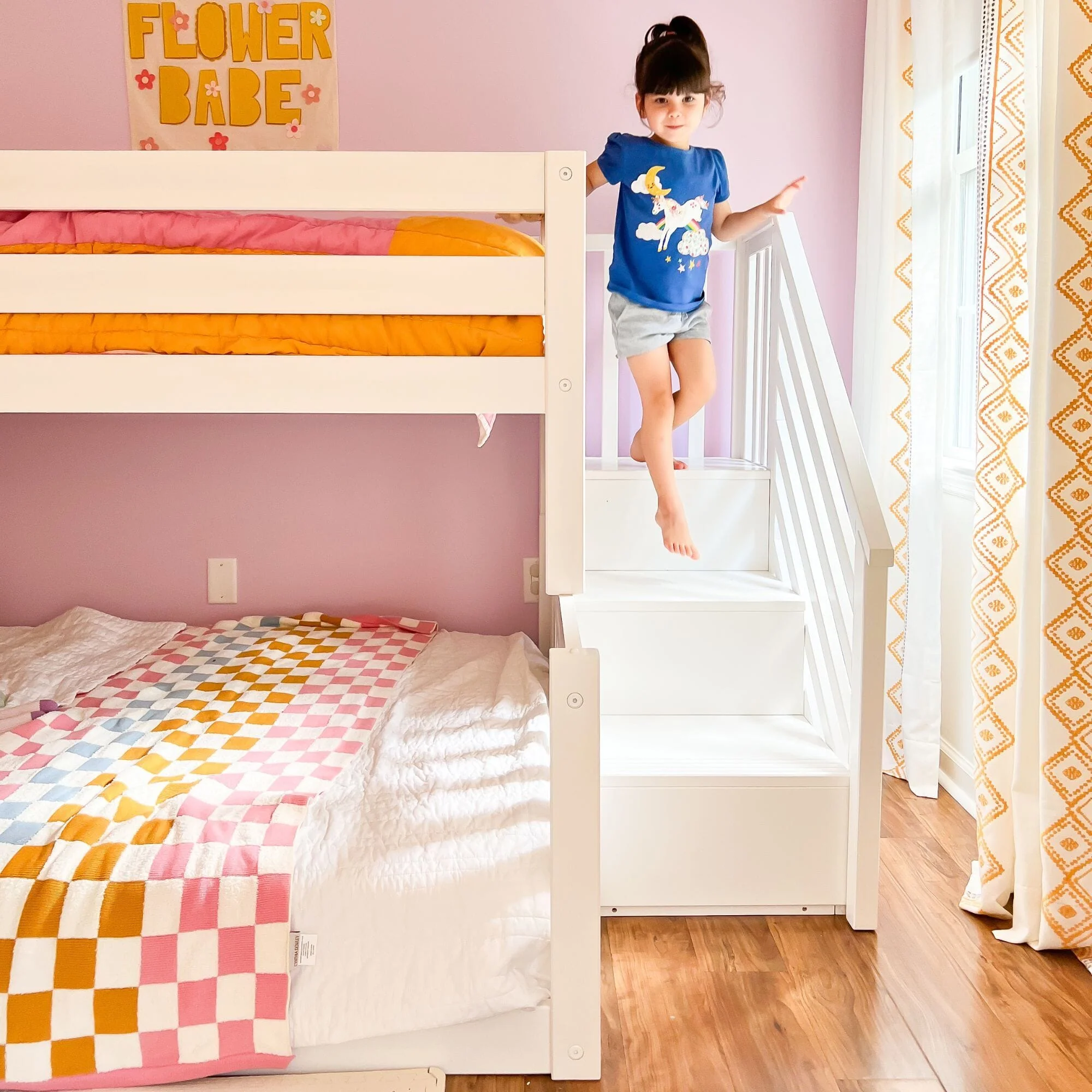 Twin Over Full Low Bunk Bed With Stairs - Image 13