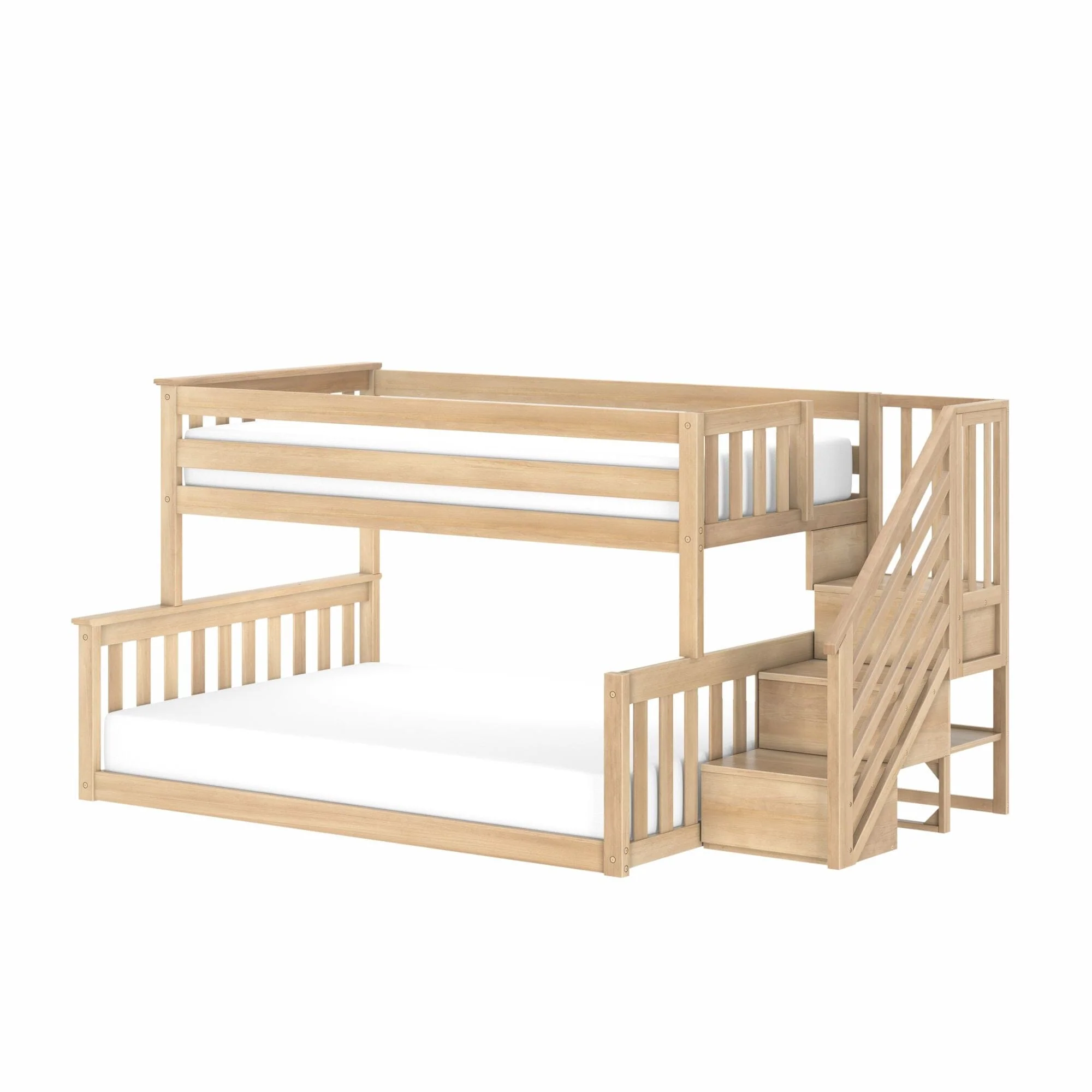 Twin Over Full Low Bunk Bed With Stairs - Image 9
