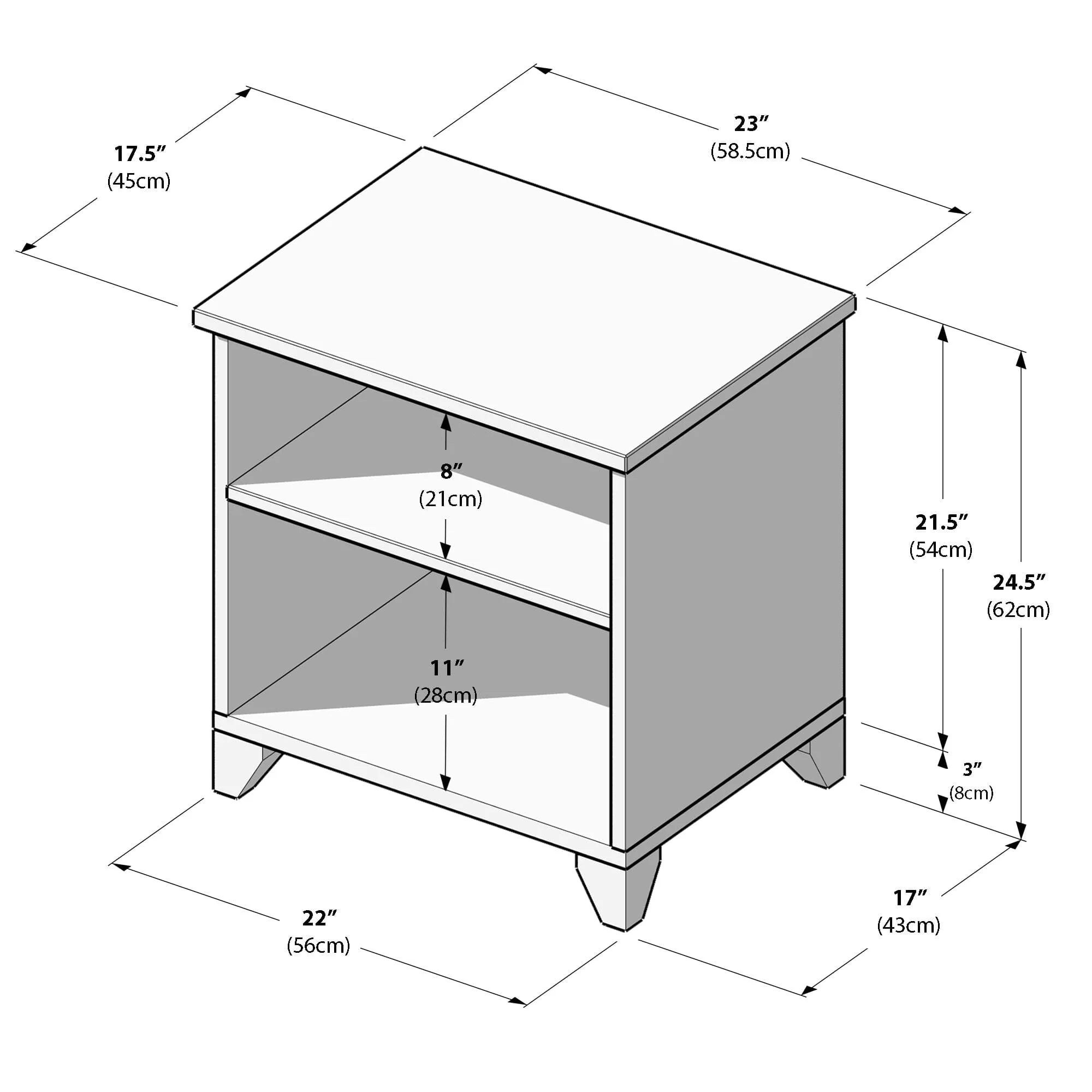 Classic Nightstand with Shelves - Image 29