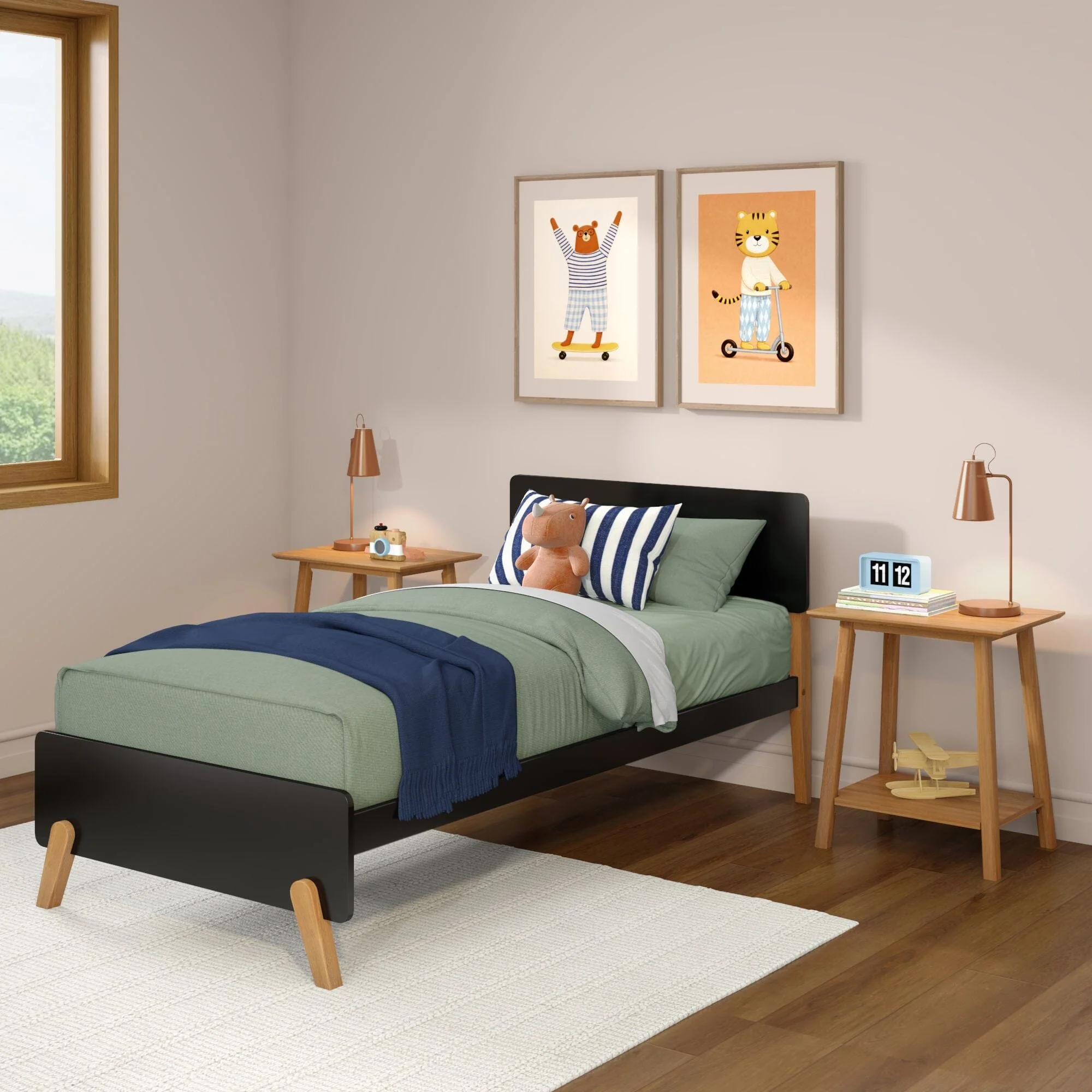 Mid-Century Modern Twin Bed - Image 4