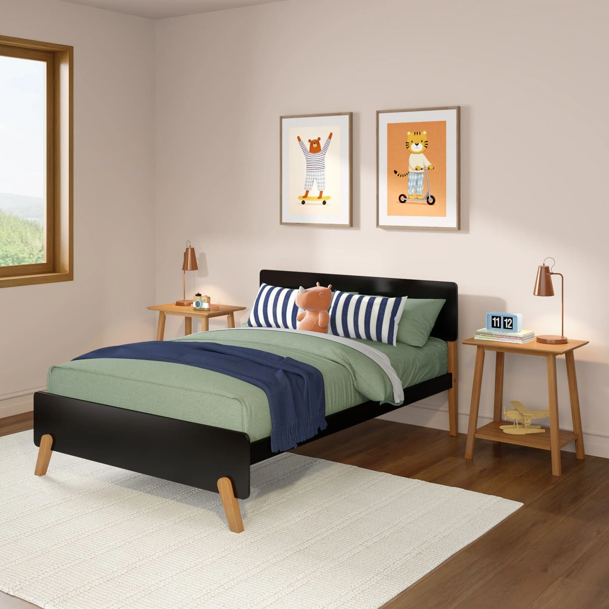 Mid-Century Modern Full Bed - Image 4