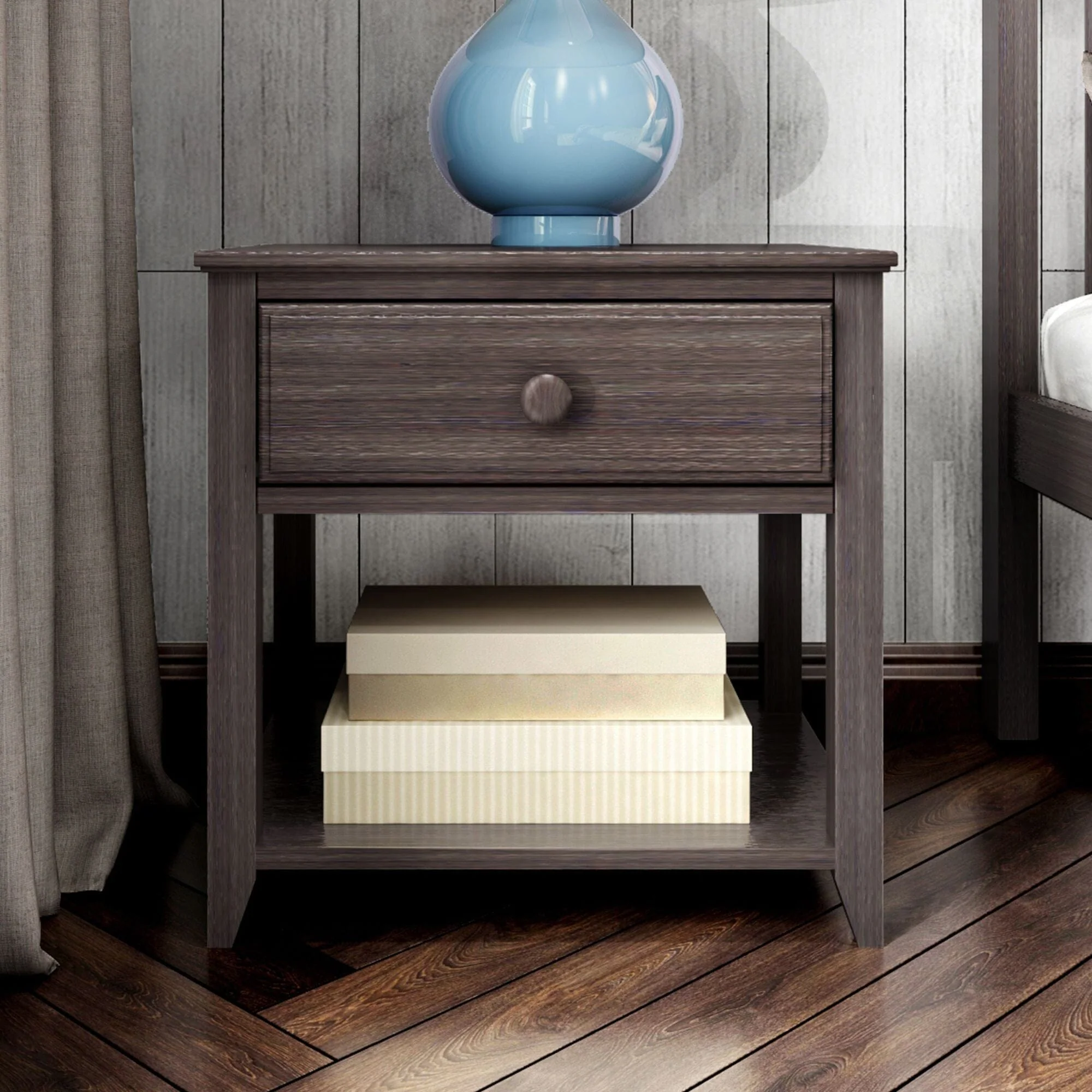 Nightstand with Drawer and Shelf - Image 4