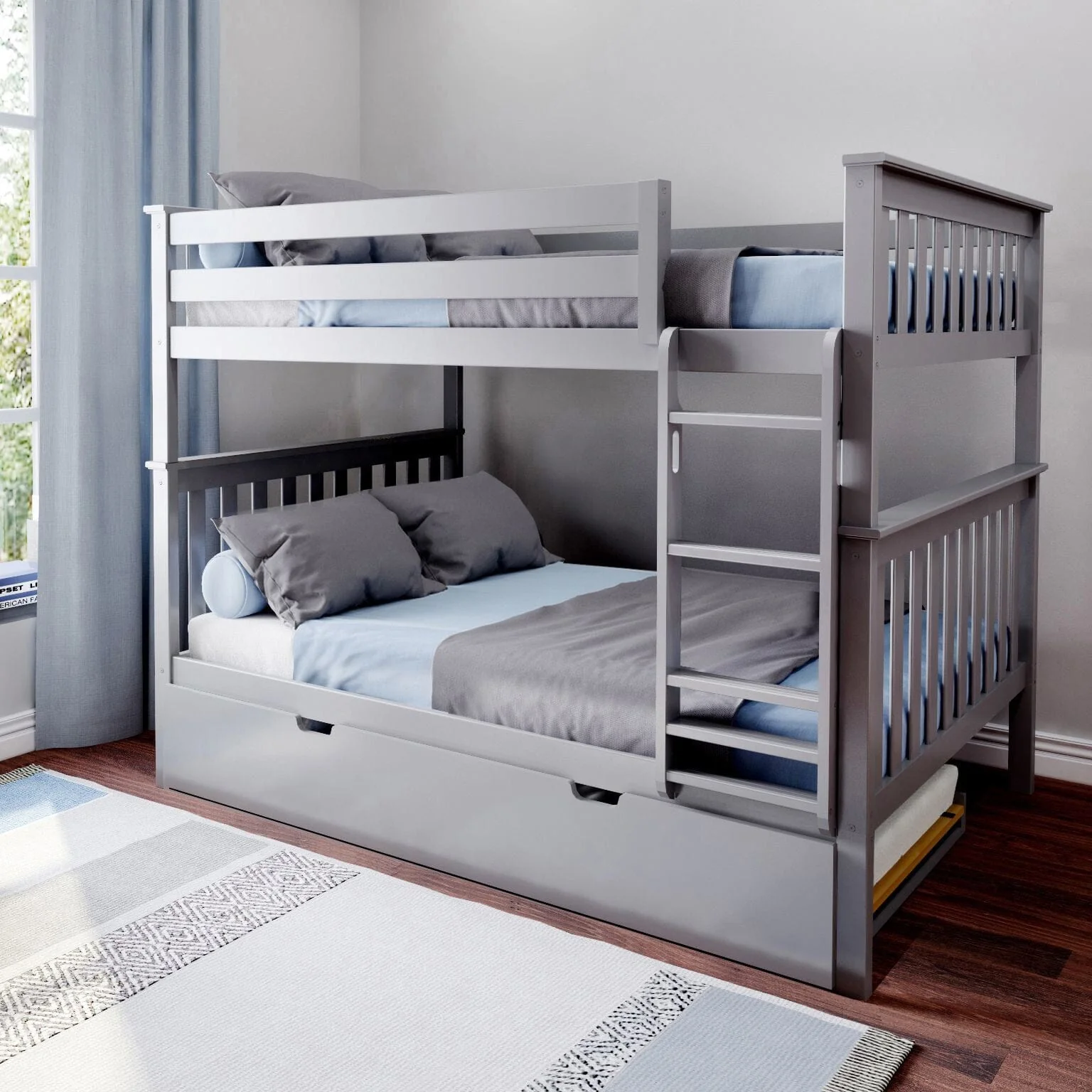 Full Over Full Bunk Bed With Trundle - Image 3