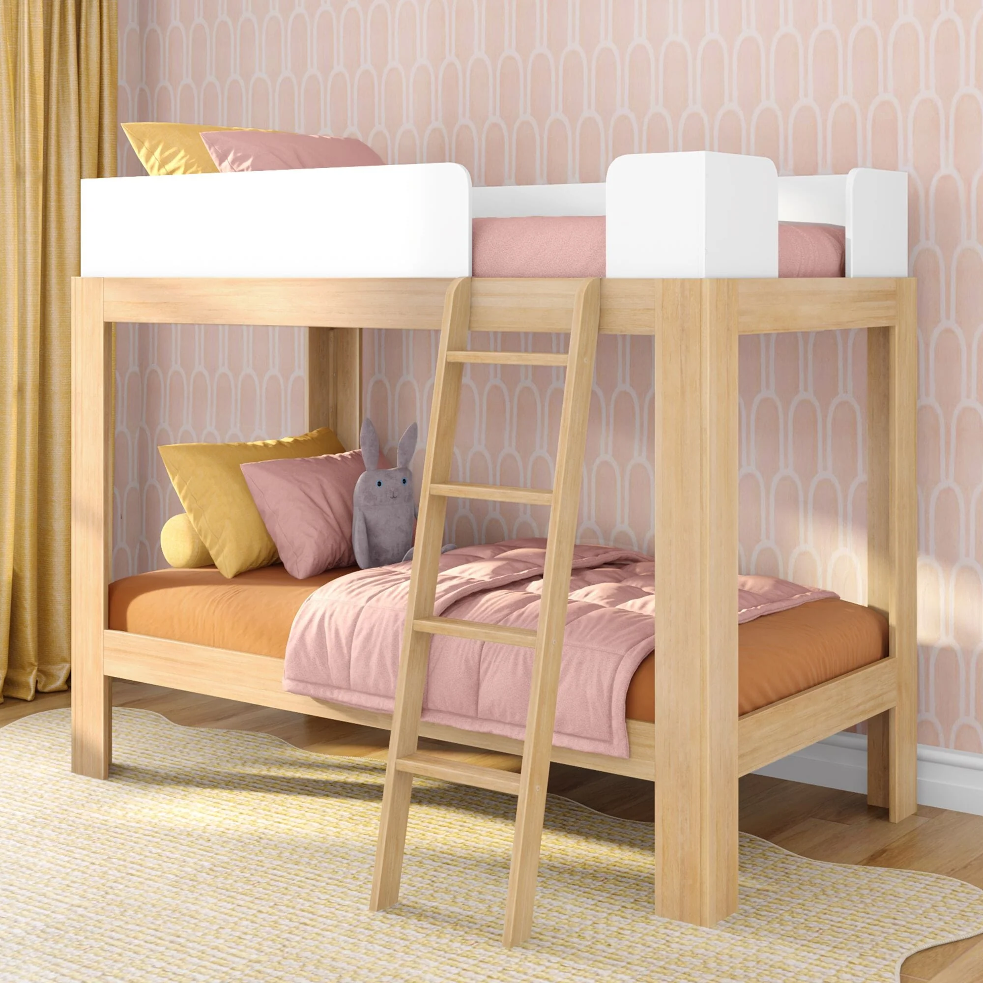 Mid-Century Modern Twin Over Twin Bunk Bed - Image 5