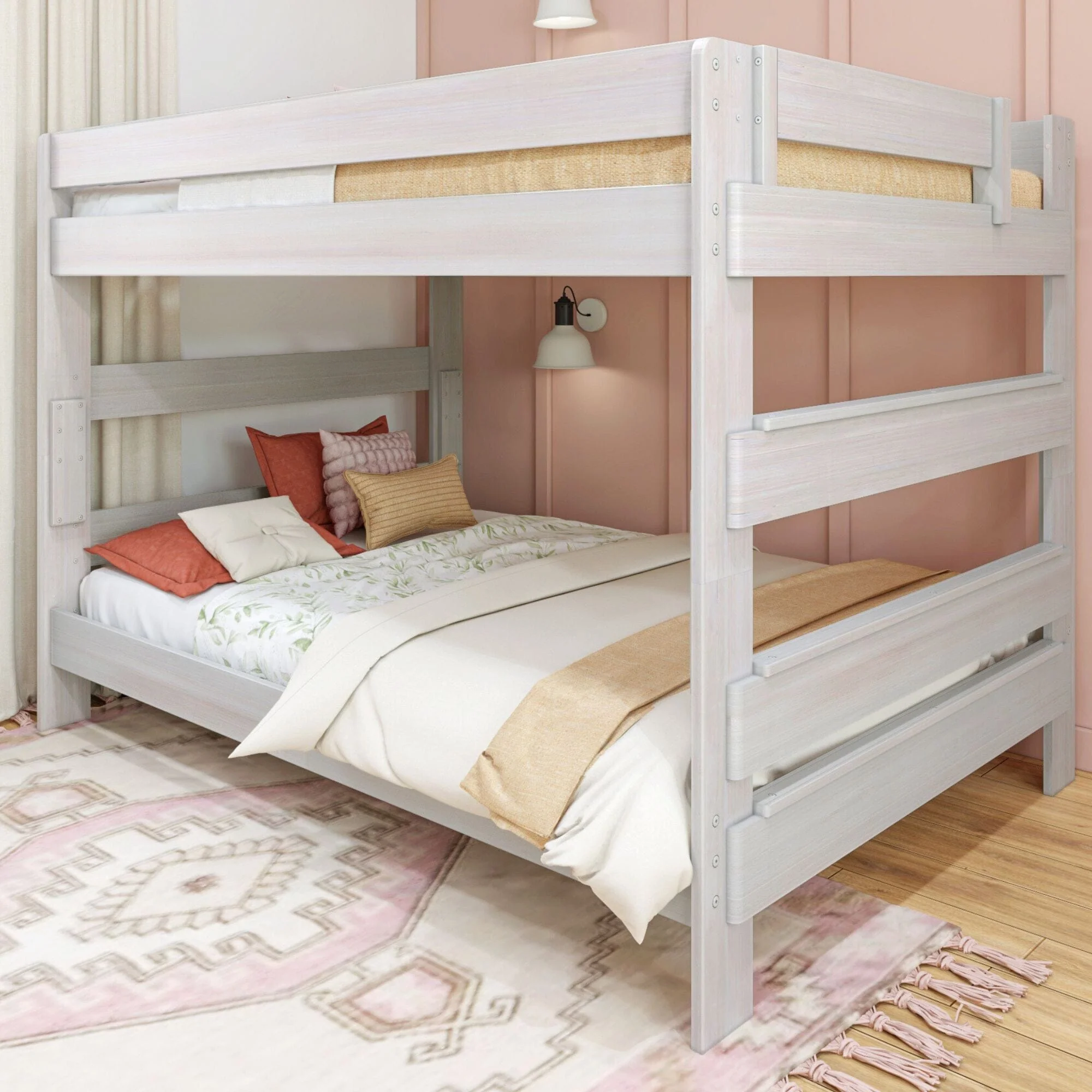 Modern Farmhouse Queen Over Queen Bunk Bed - Image 3