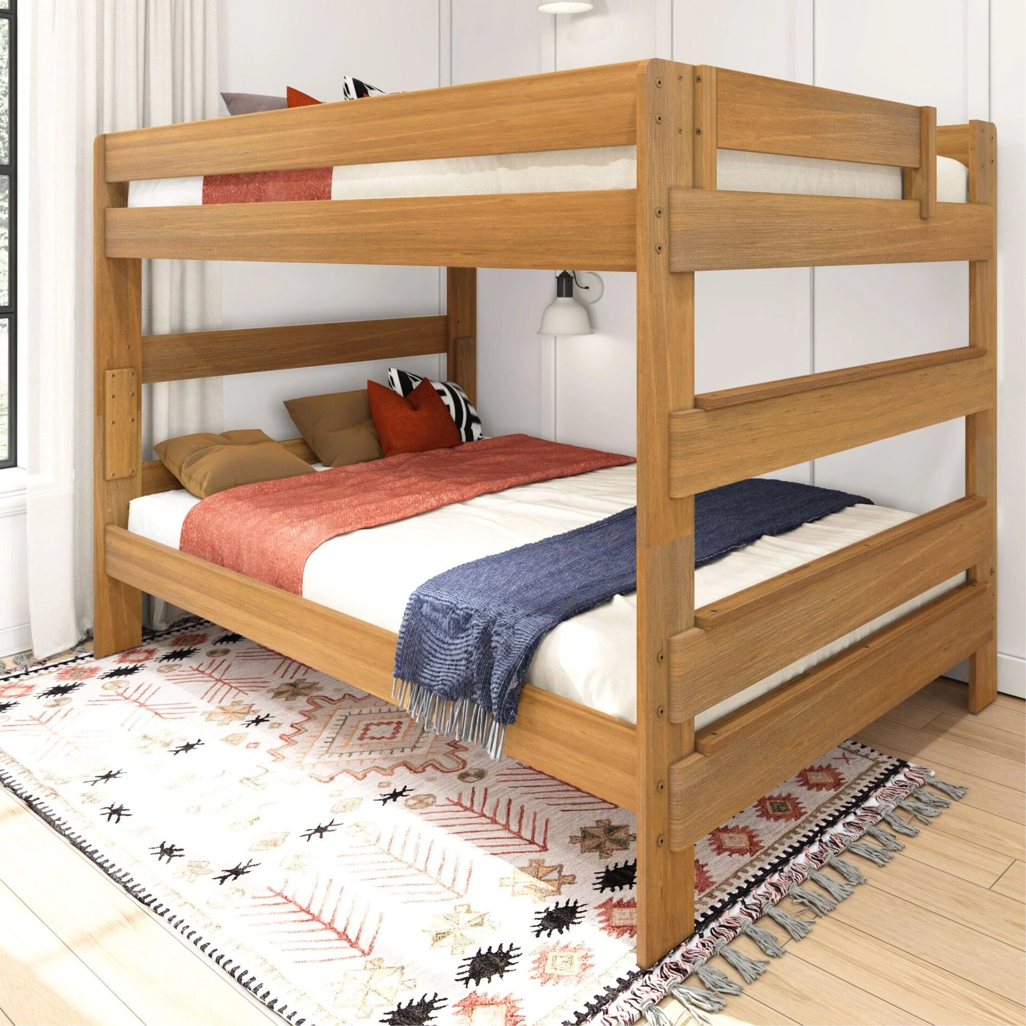 Modern Farmhouse Queen Over Queen Bunk Bed - Image 4