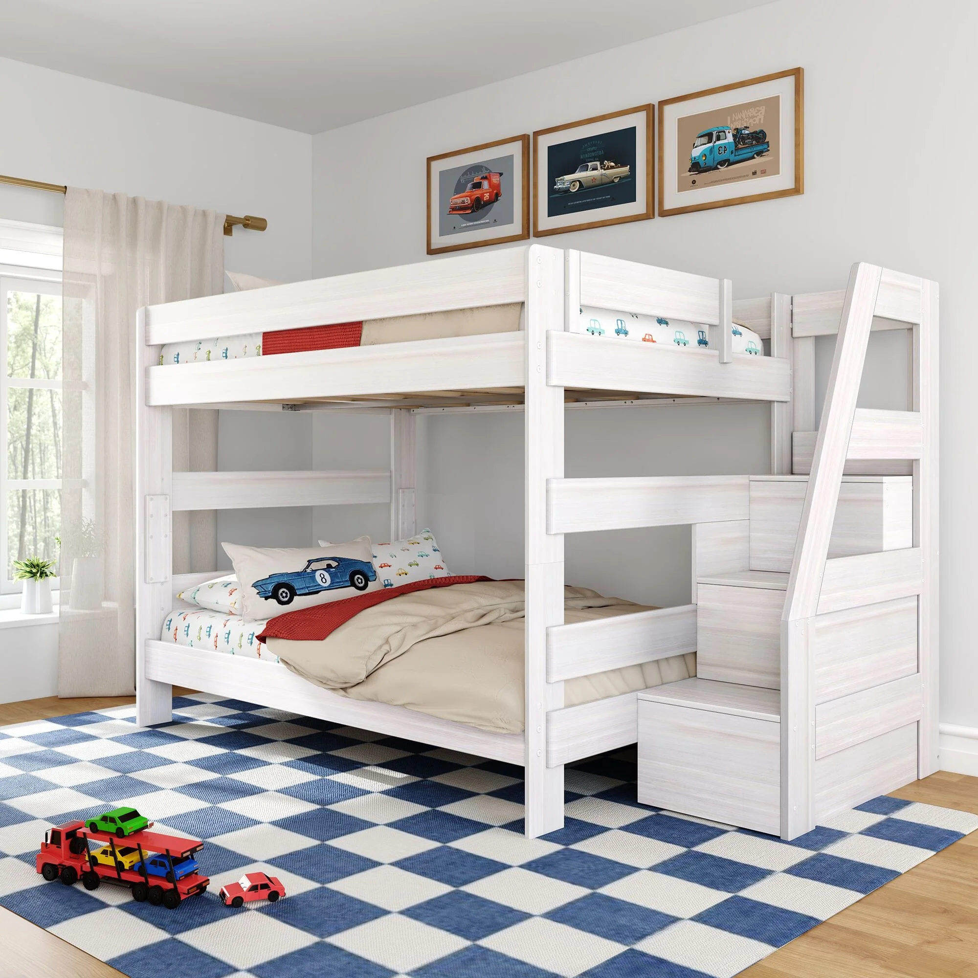 (Combined Listing) Modern Farmhouse Queen Over Queen Bunk Bed - Image 3