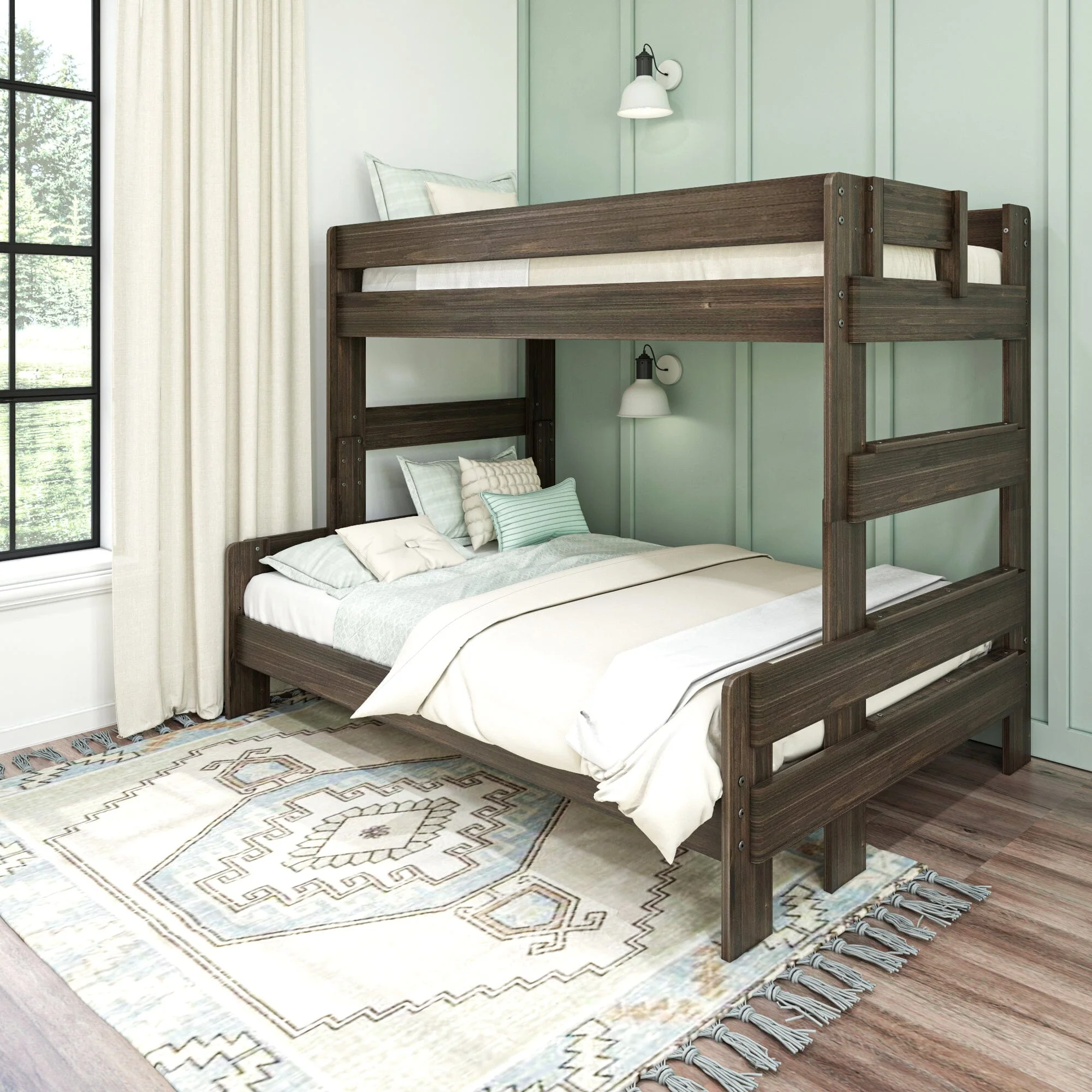 Modern Farmhouse Twin Over Full Bunk Bed - Image 3