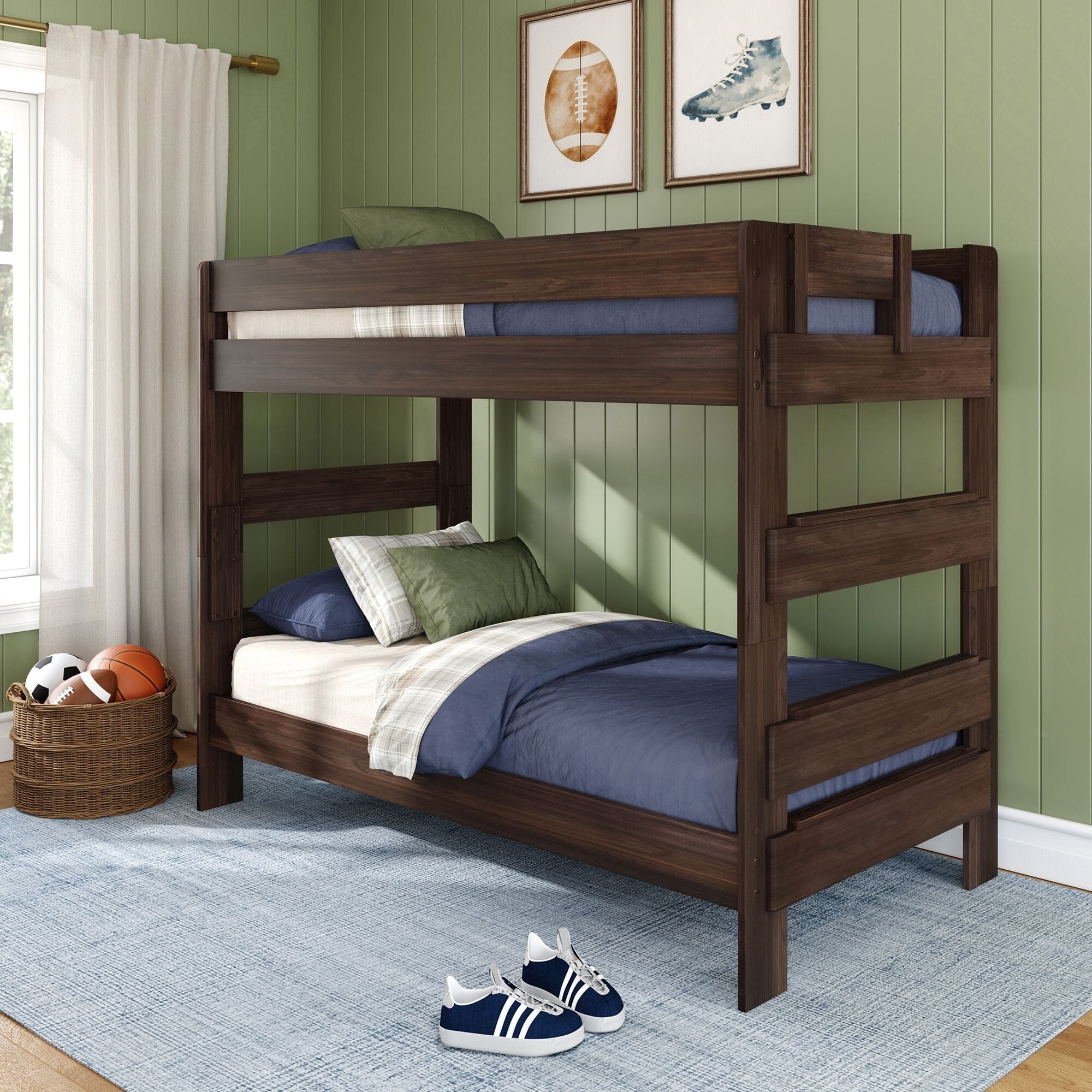 Modern Farmhouse Twin Over Twin Bunk Bed - Image 3