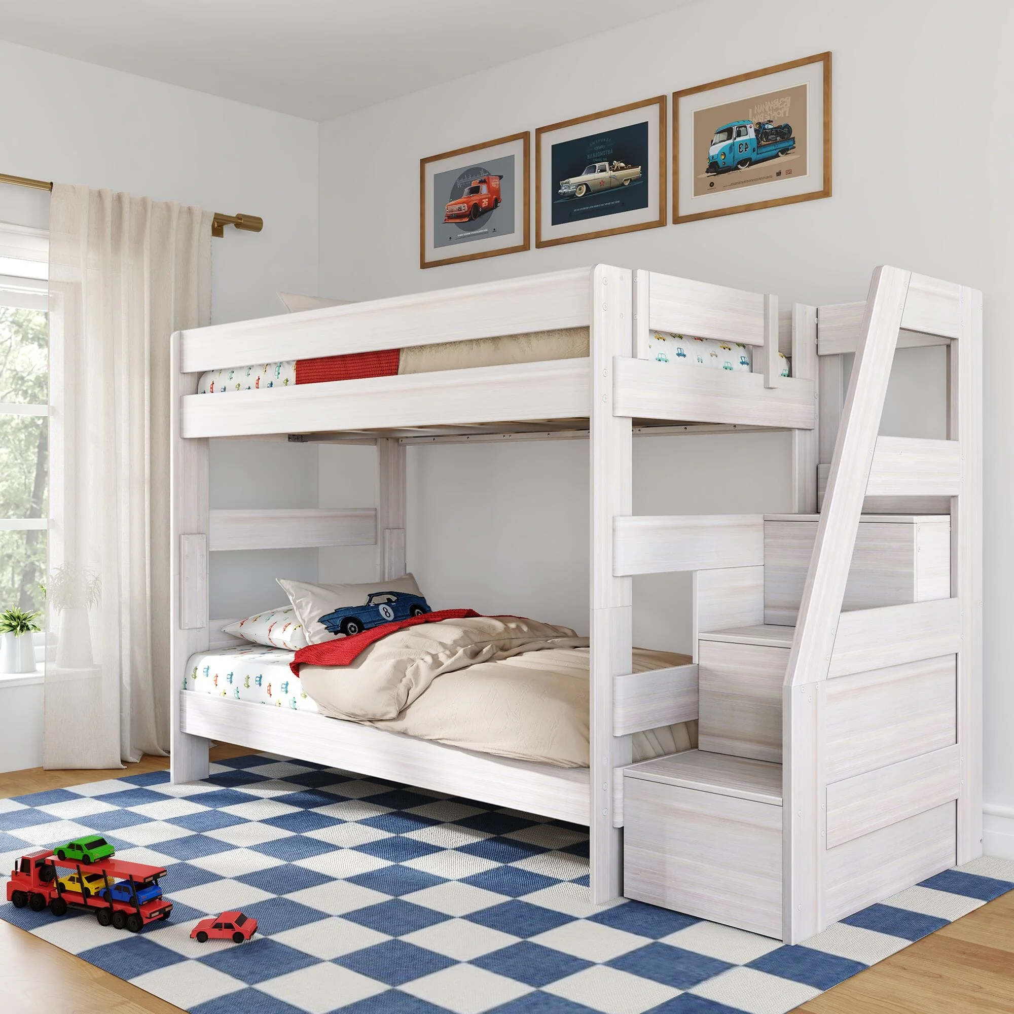 (Combined Listing) Modern Farmhouse Twin Over Twin Bunk Bed - Image 4