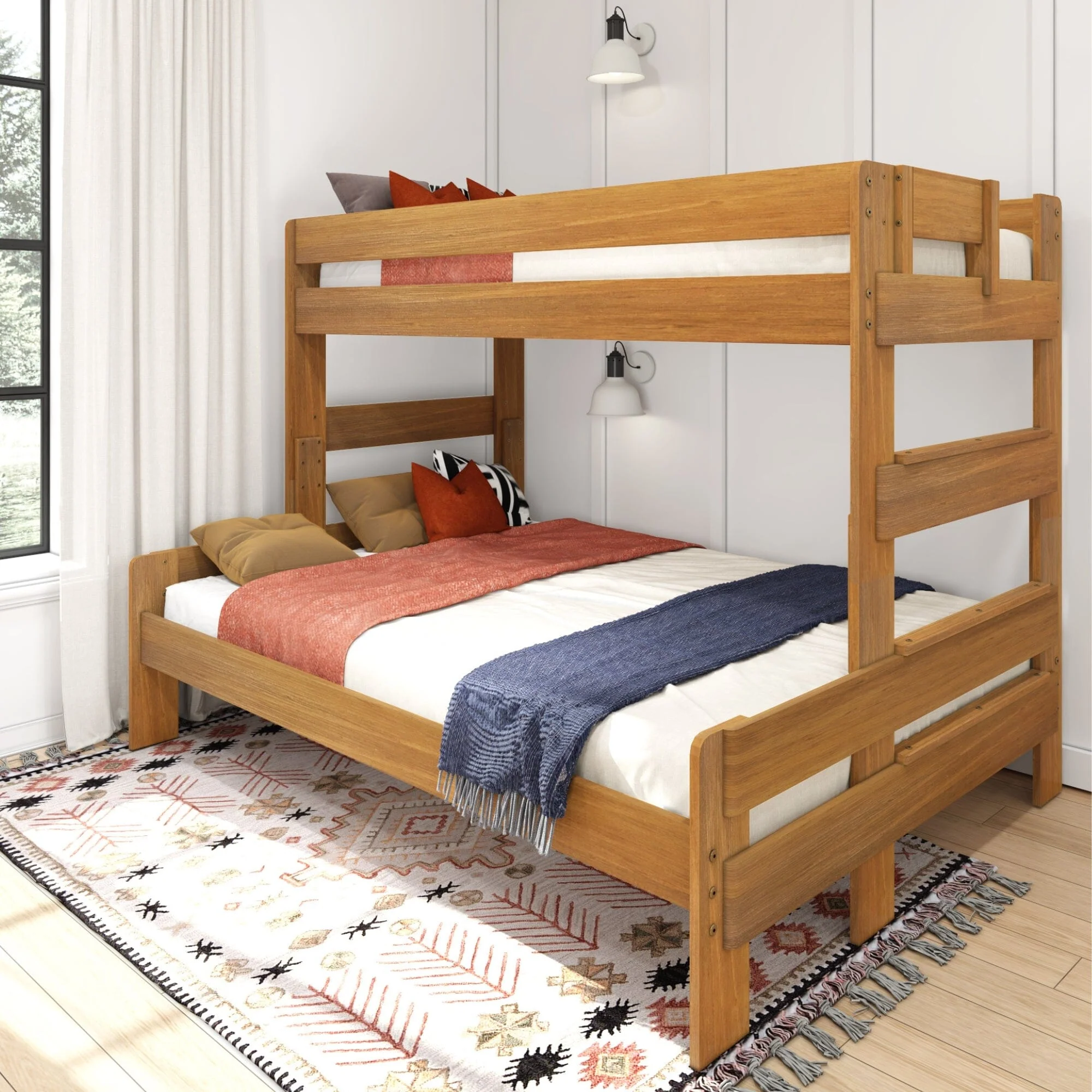 Modern Farmhouse Twin XL Over Queen Bunk Bed - Image 4