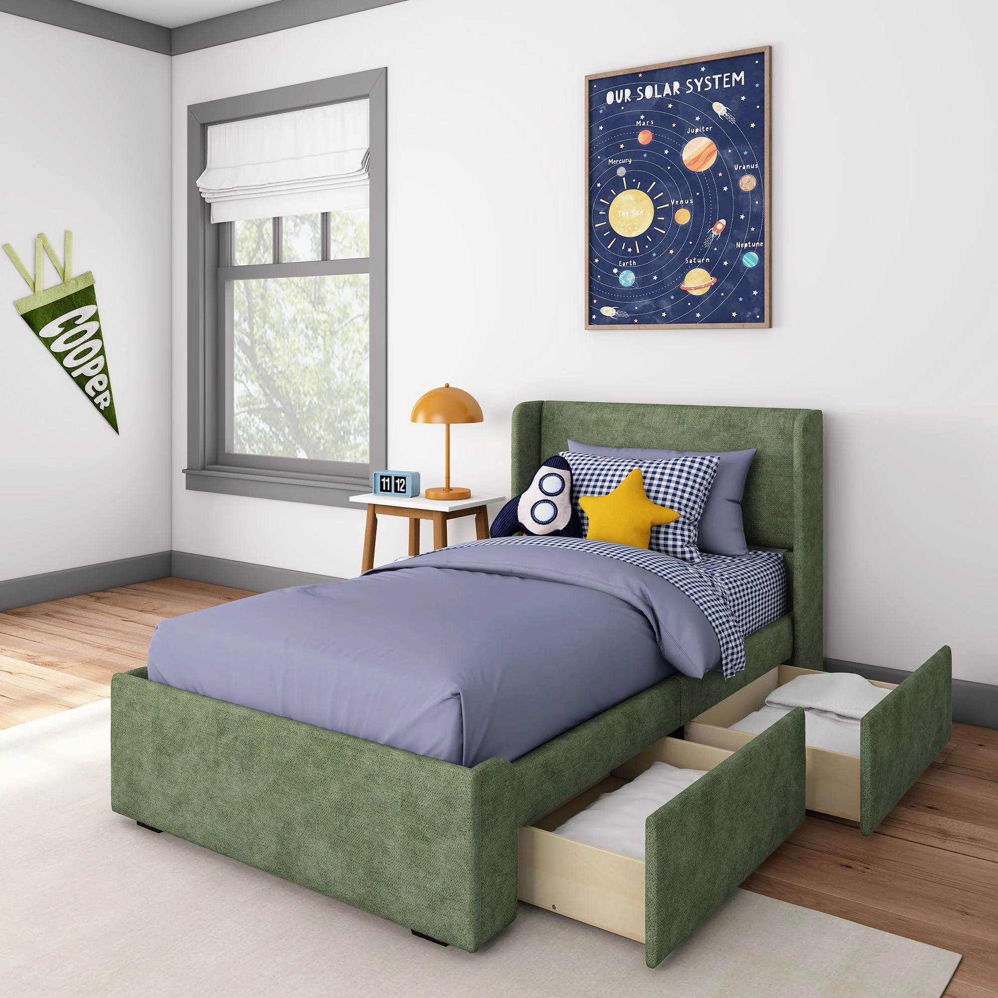 Nicholas Upholstered Twin Bed - Image 5