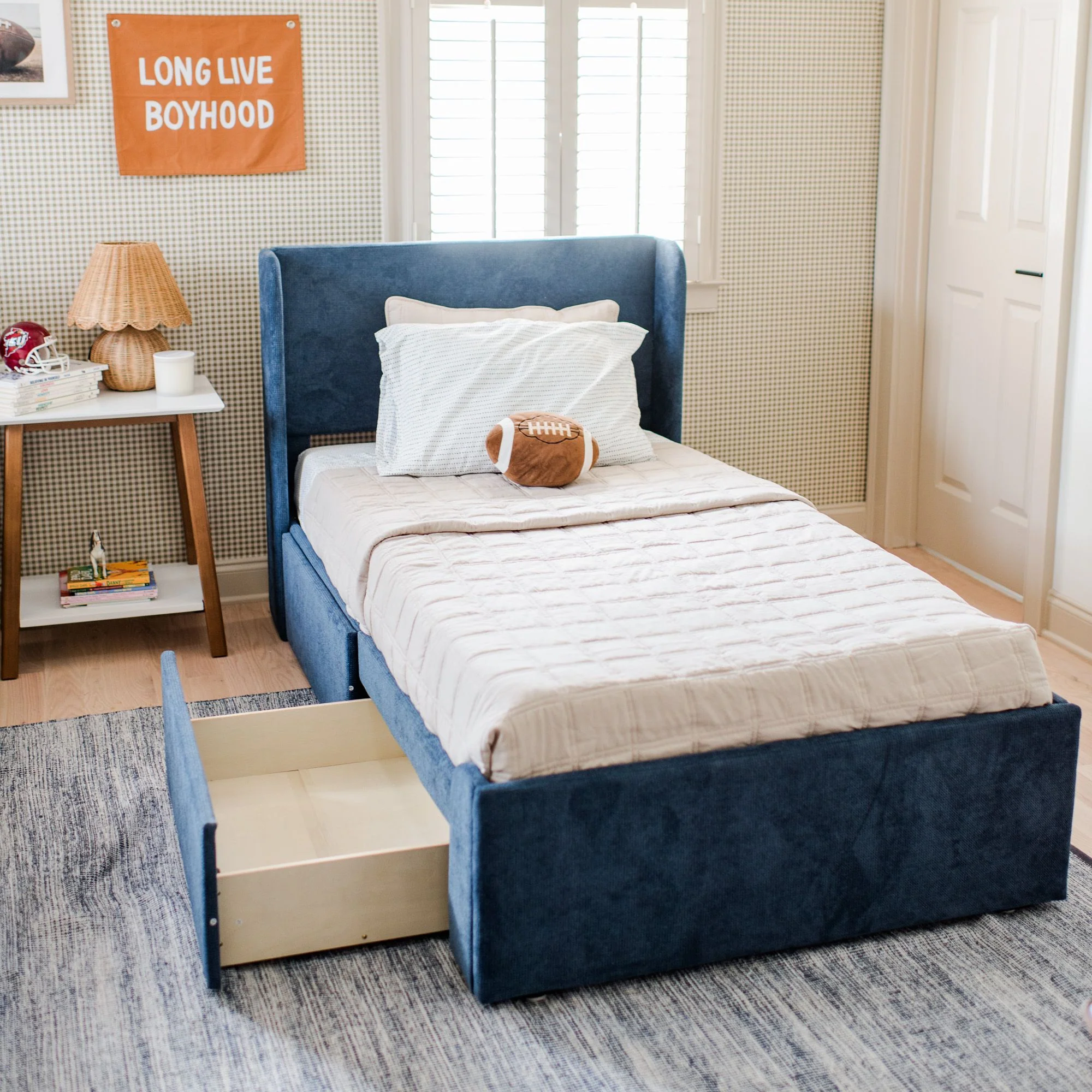 Nicholas Upholstered Twin Bed - Image 6