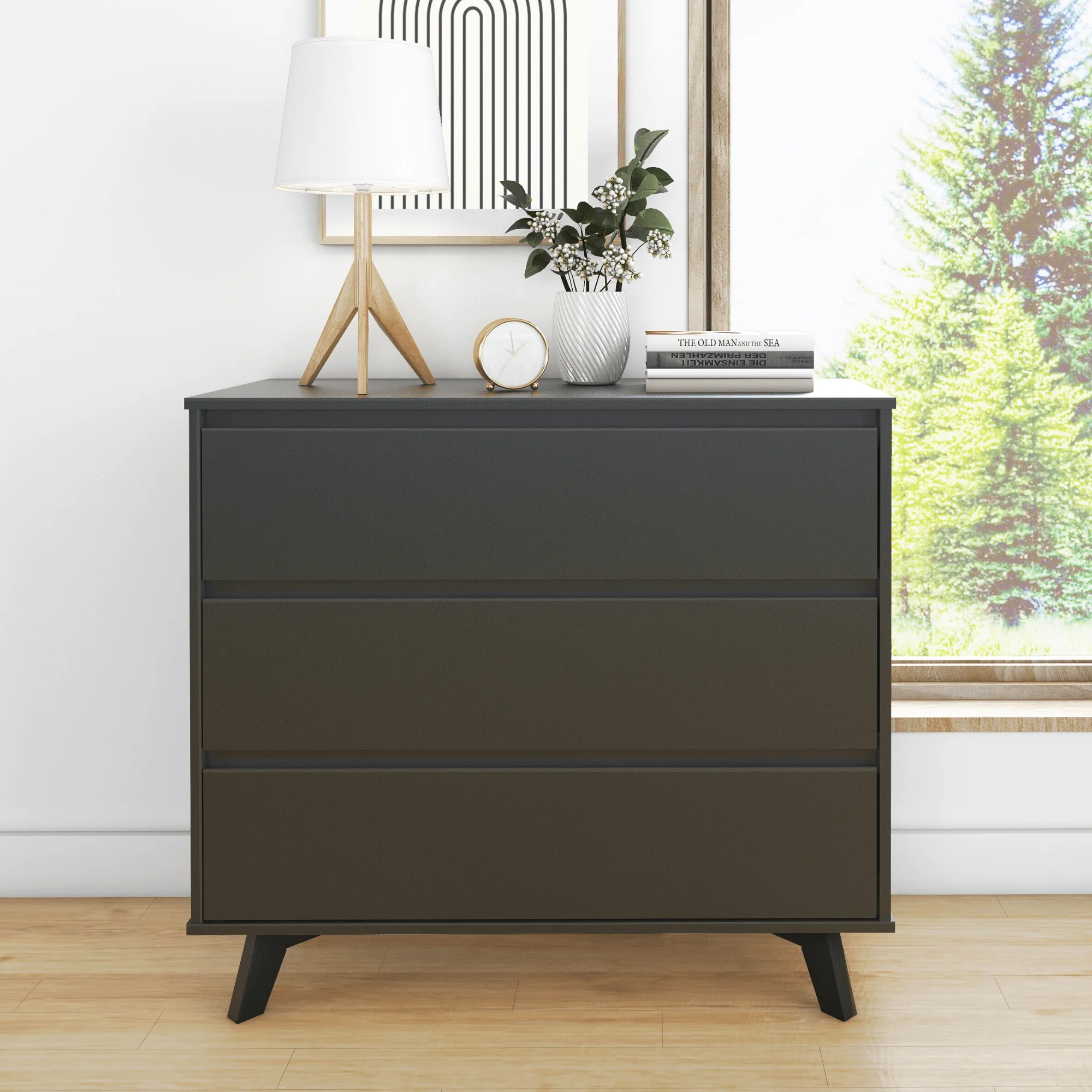 Scandinavian 3-Drawer Dresser - Image 3