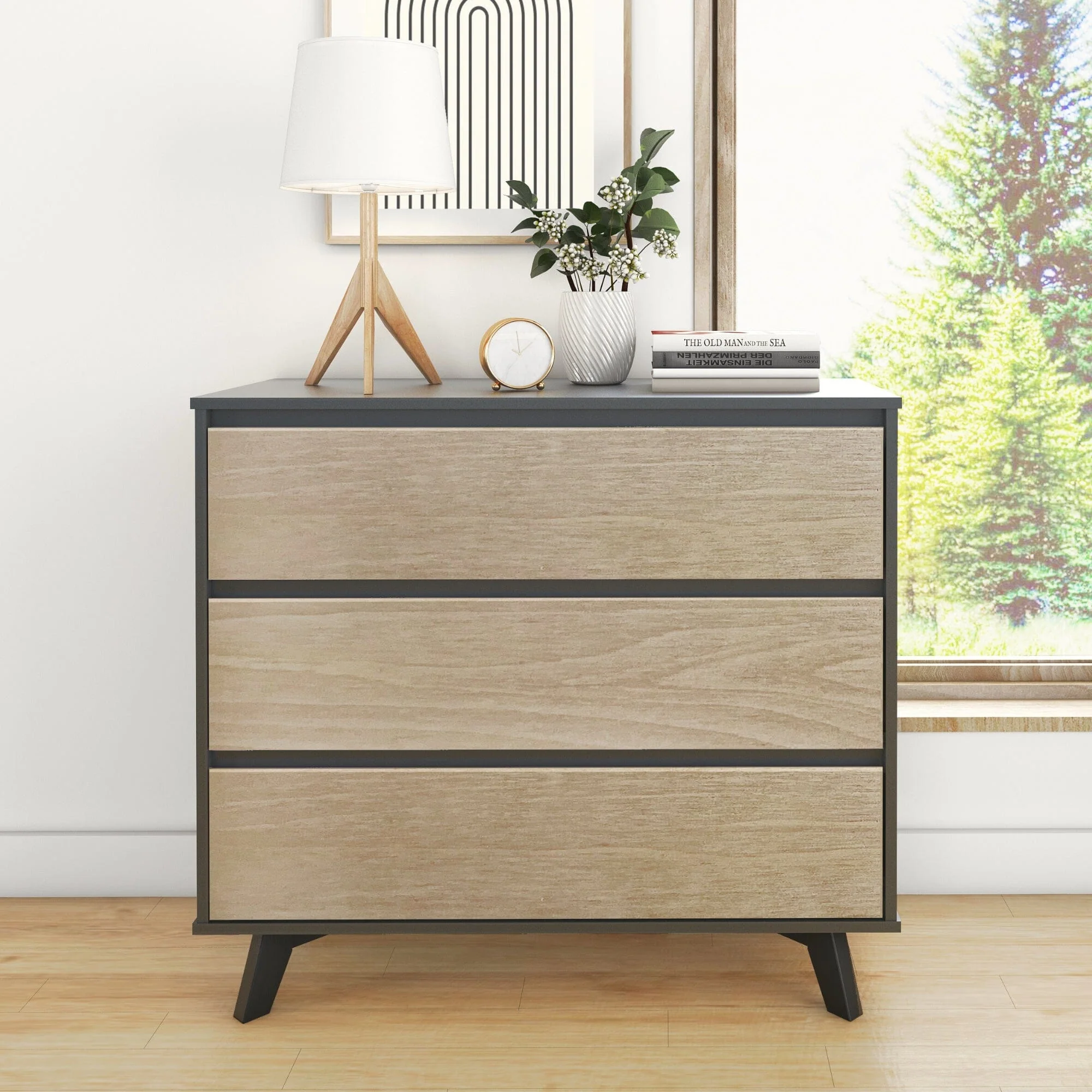 Scandinavian 3-Drawer Dresser - Image 6