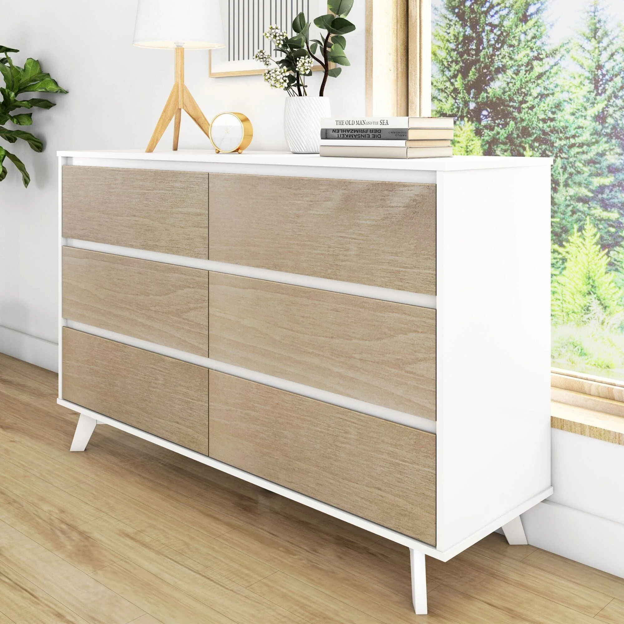 Scandinavian 6-Drawer Dresser - Image 5