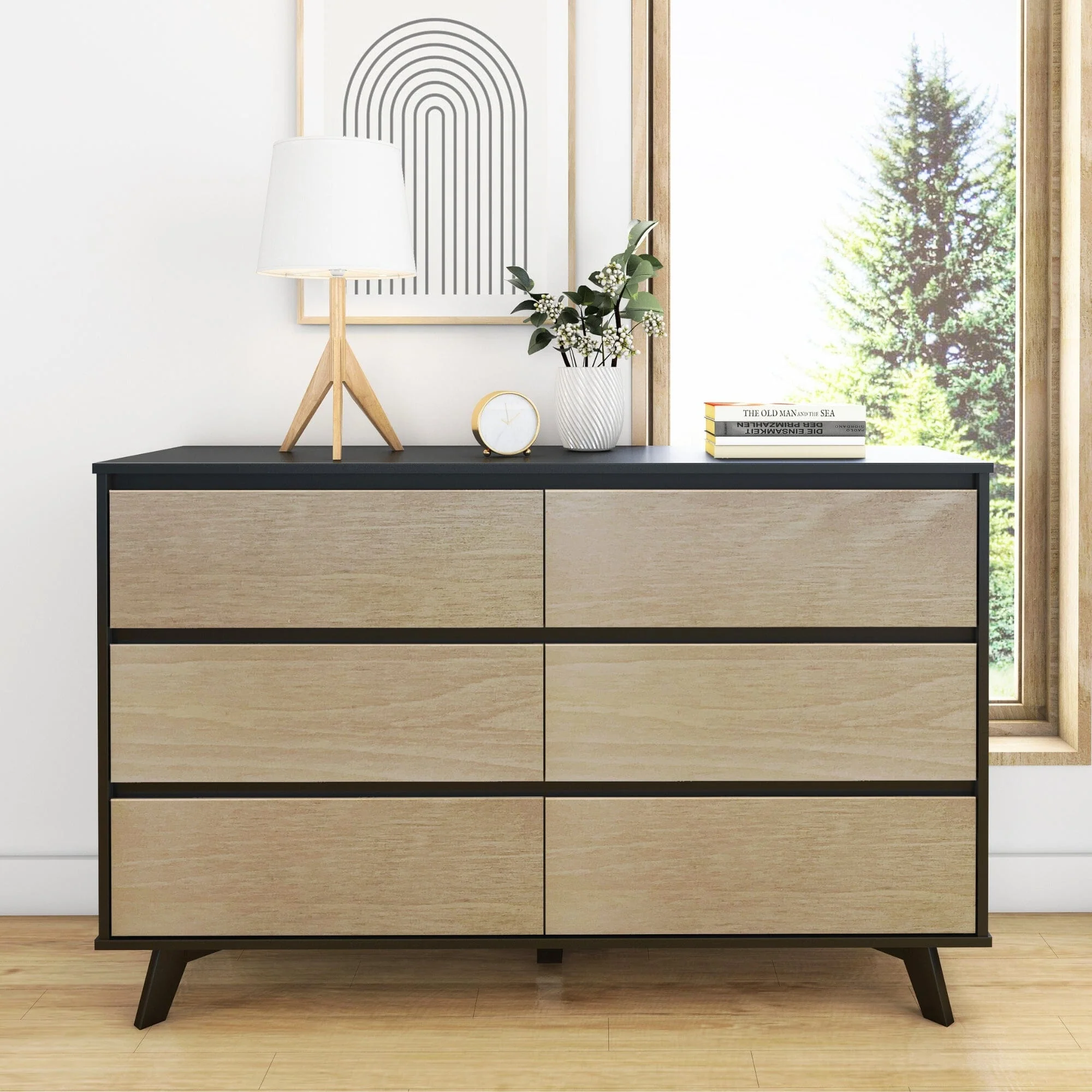 Scandinavian 6-Drawer Dresser - Image 6