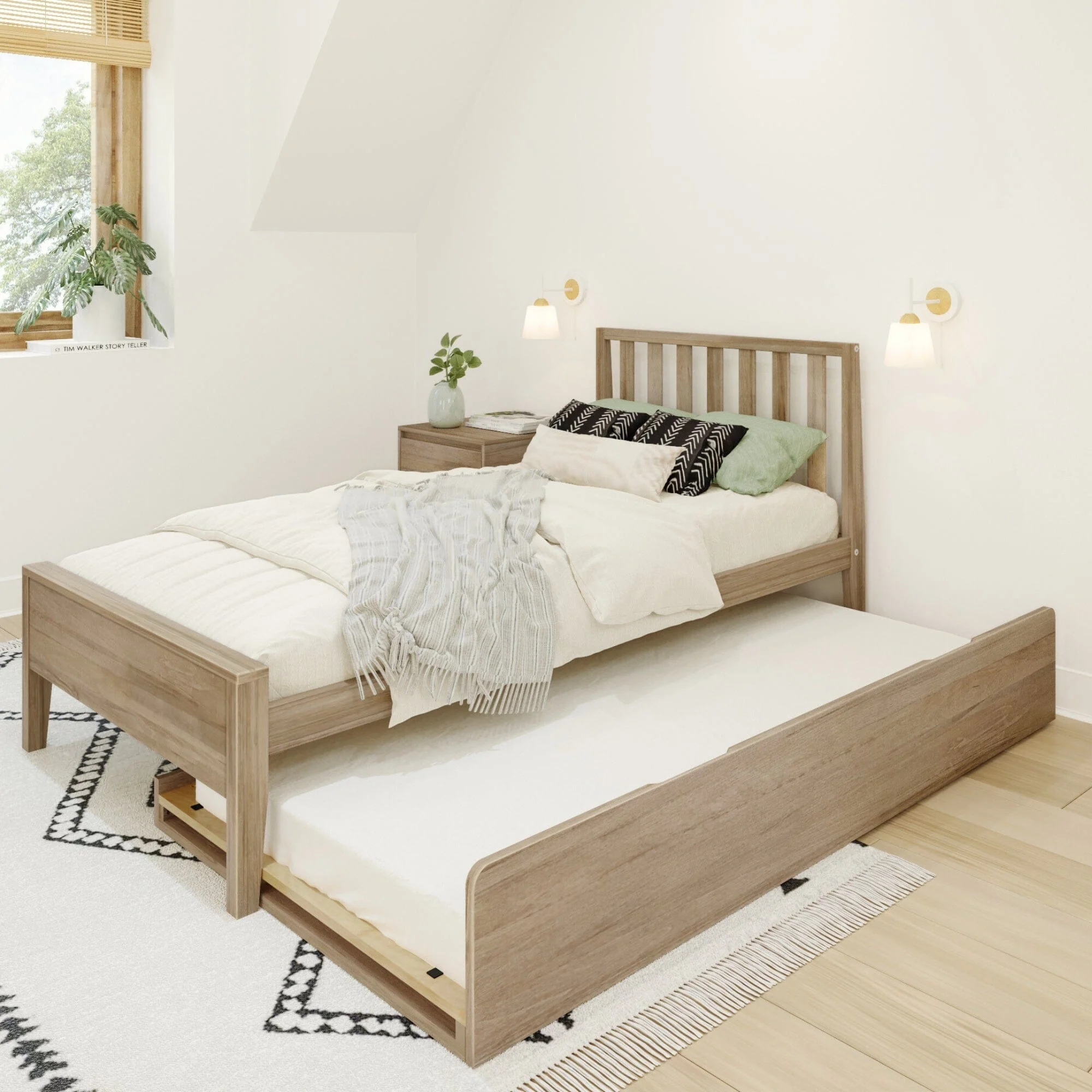 Scandinavian Twin Bed With Trundle - Image 3