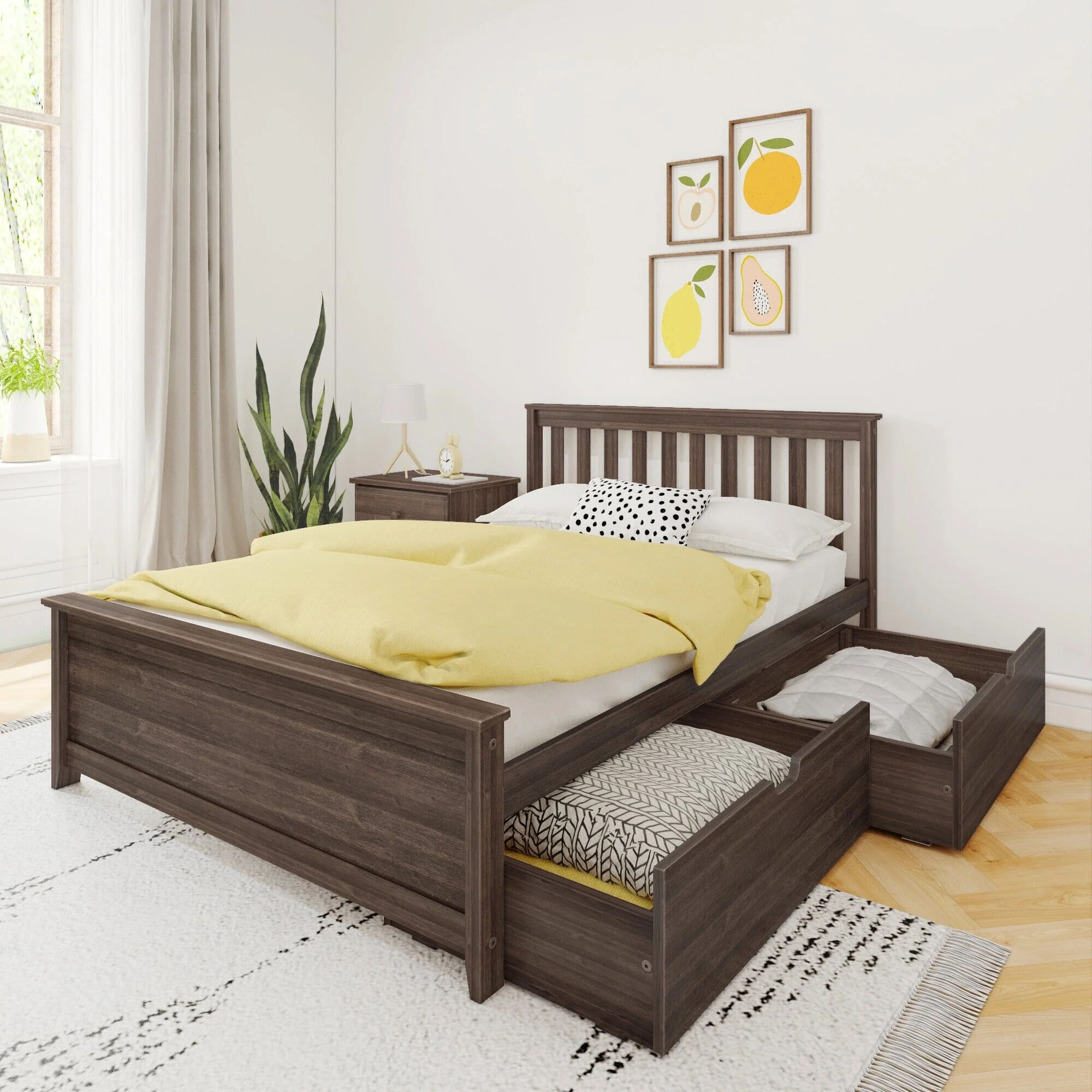 Full Slatted Bed With Storage Drawers - Image 5
