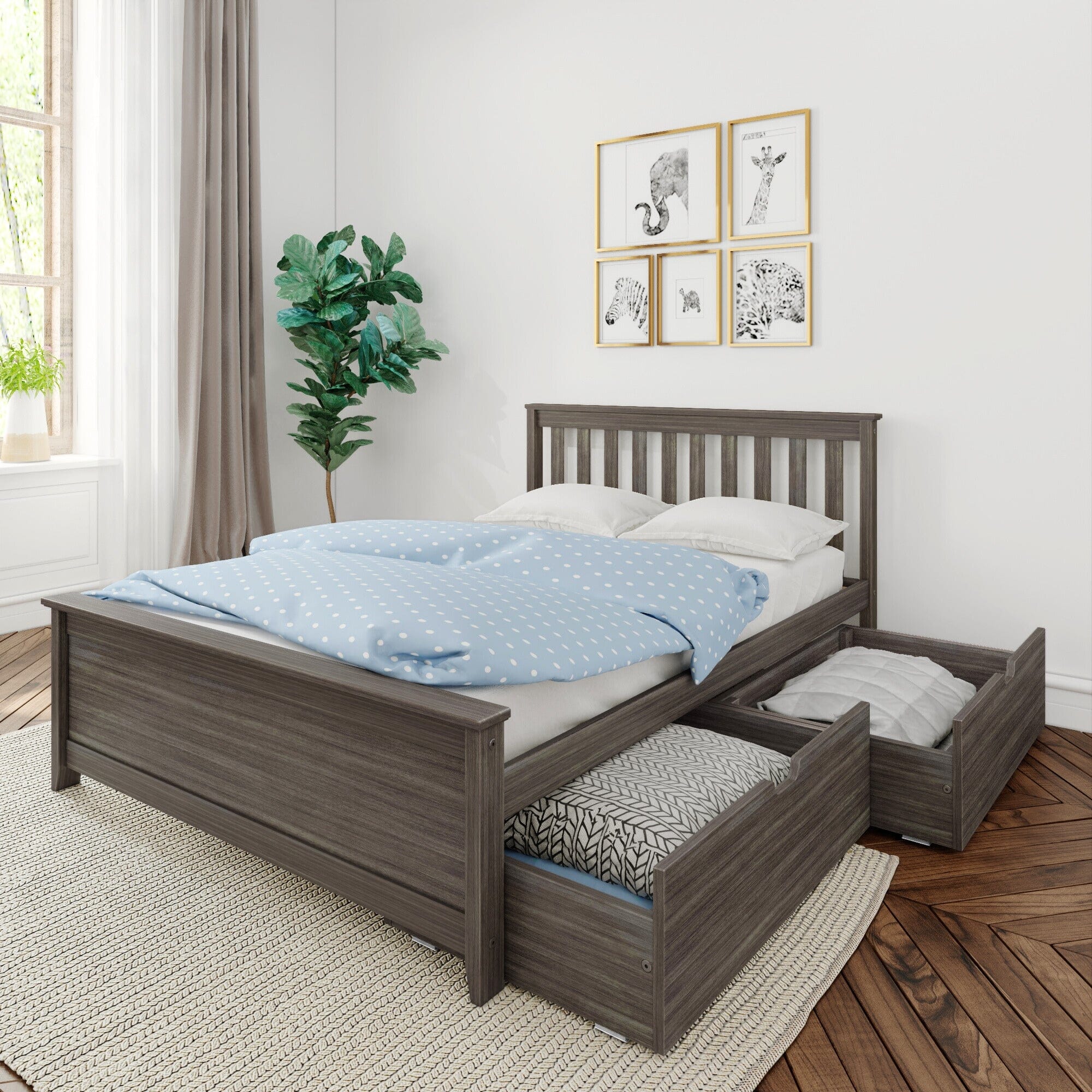 Full Slatted Bed With Storage Drawers - Image 6