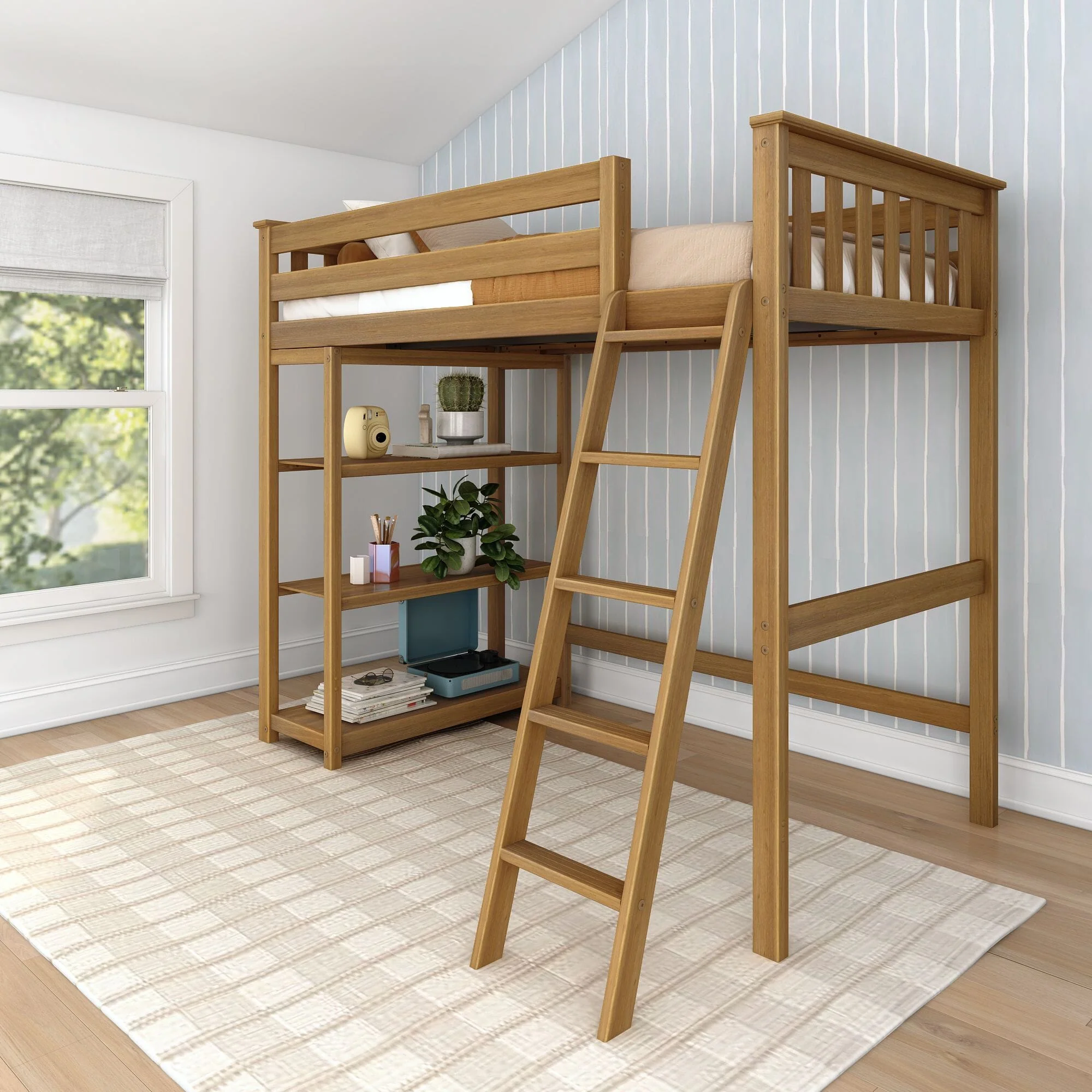 Twin Loft Bed With Bookcase - Image 3