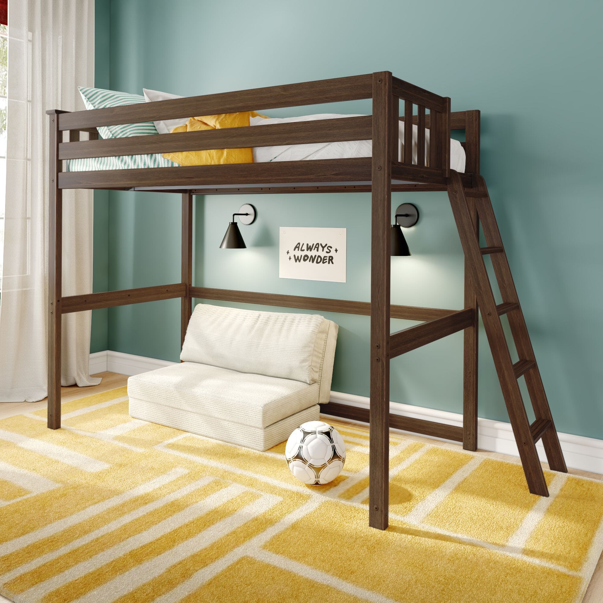 Twin Loft Bed With Ladder on End - Image 3