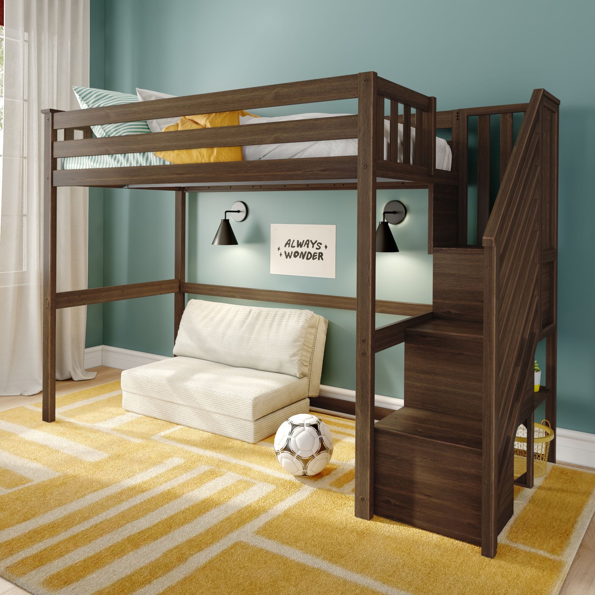 (Combined Listing) Twin Loft Bed with Ladder on End - Image 4