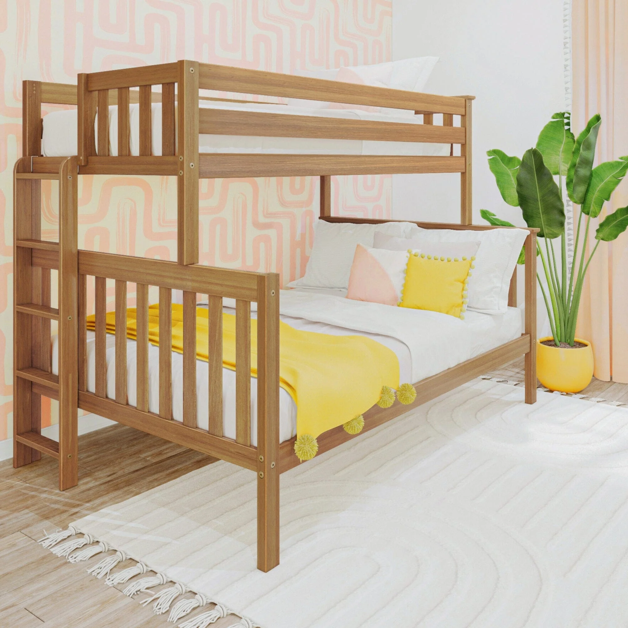Twin Over Full Bunk Bed With Ladder on End - Image 3