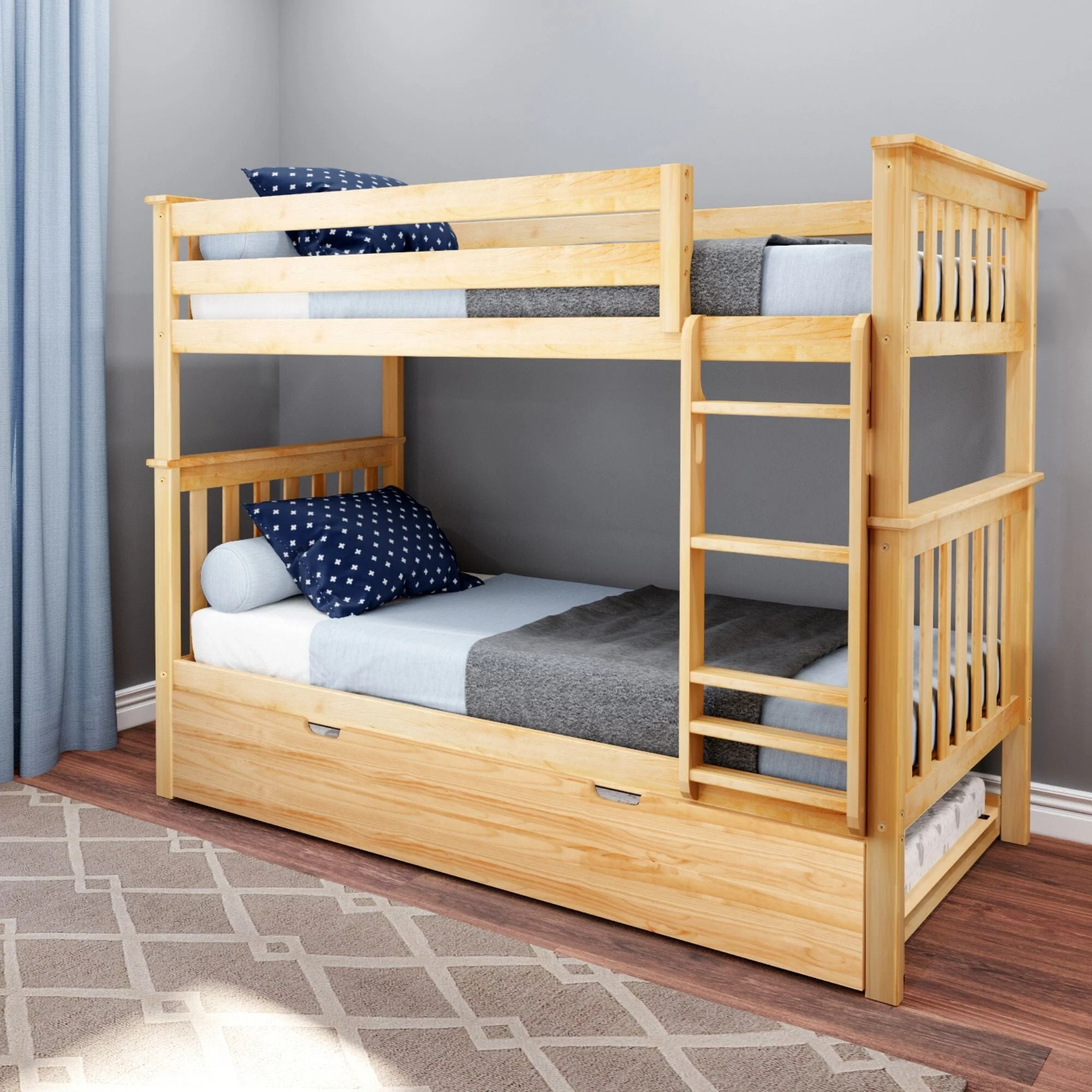 Twin Over Twin Bunk Bed With Trundle - Image 2