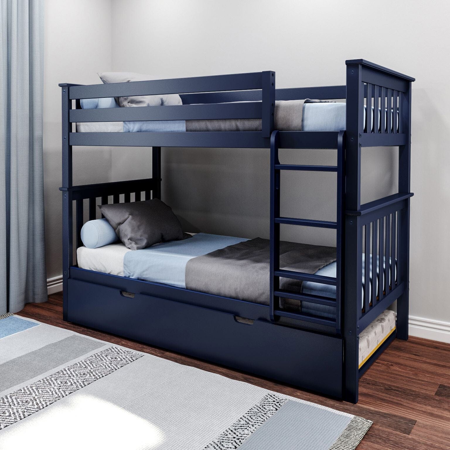 Twin Over Twin Bunk Bed With Trundle - Image 3