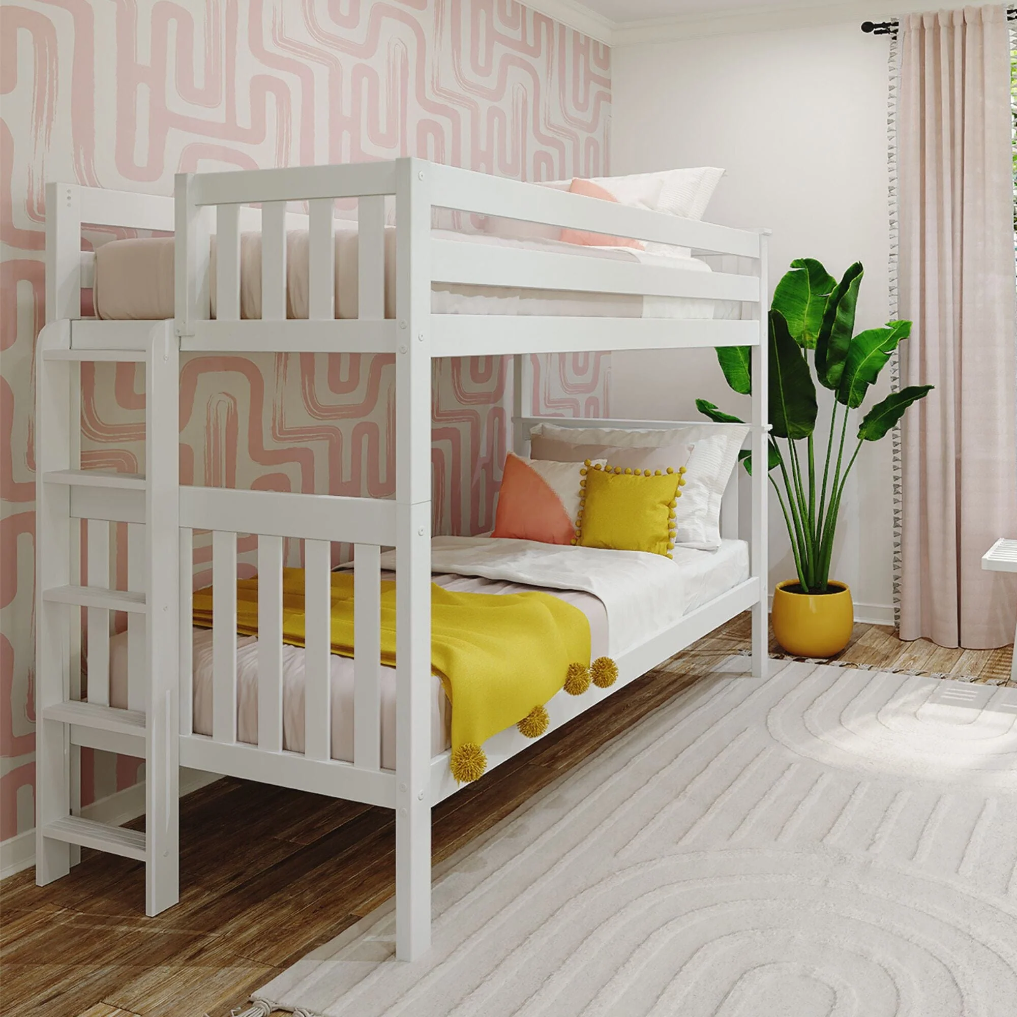 Twin Over Twin Bunk Bed With Ladder on End - Image 2