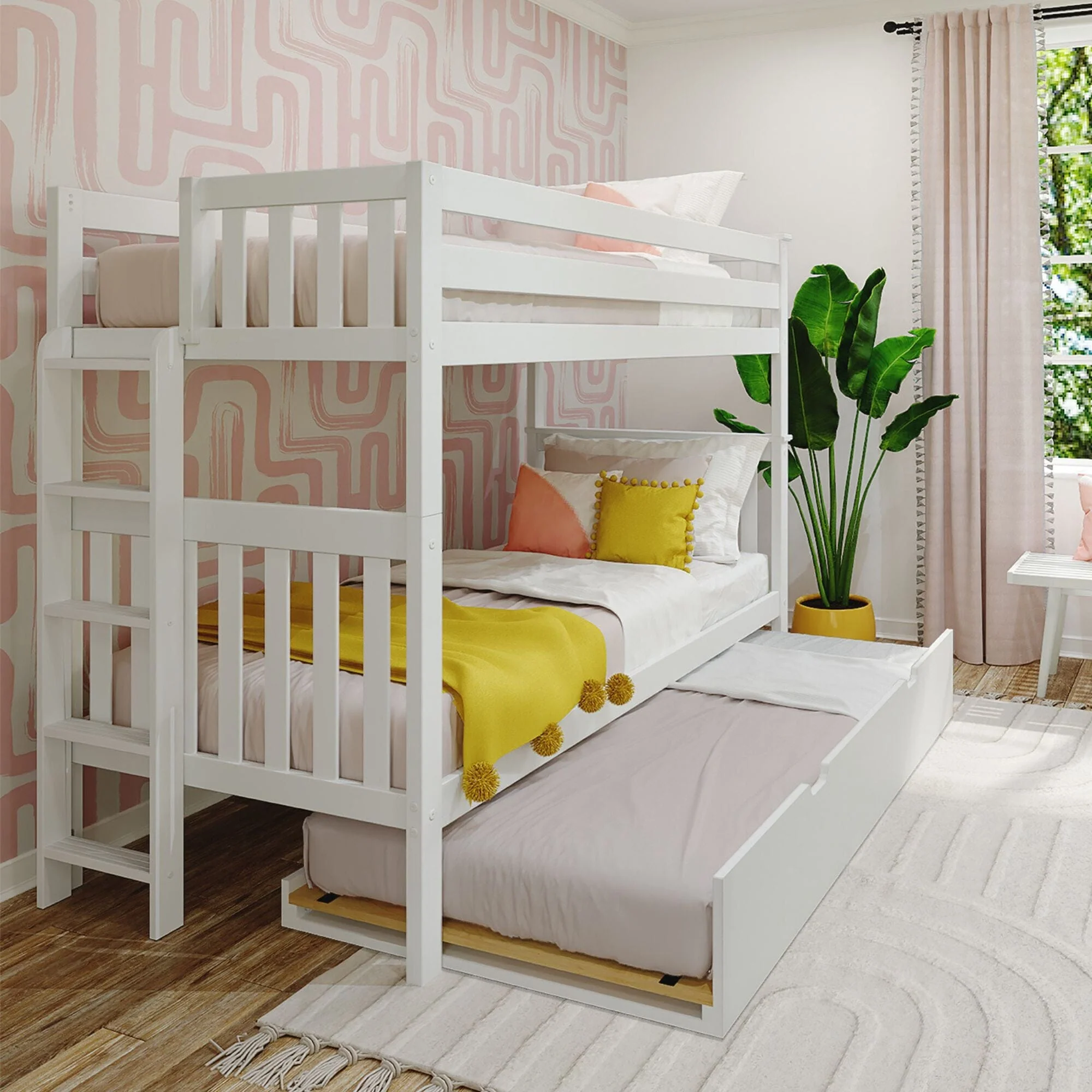 (Combined Listing) Twin Over Twin Bunk Bed with Ladder on End - Image 3