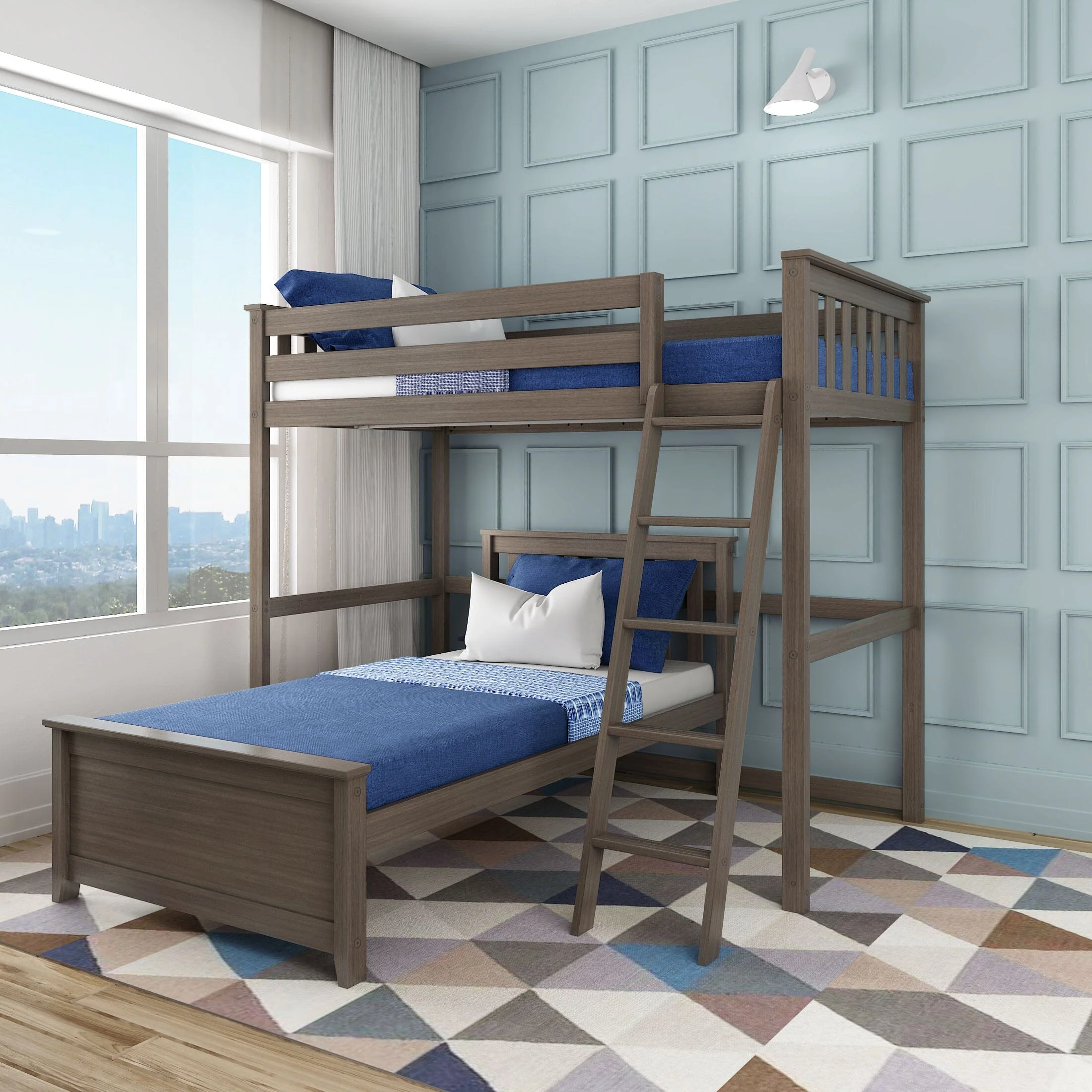 Twin Over Twin L-Shaped Bunk Bed - Image 2