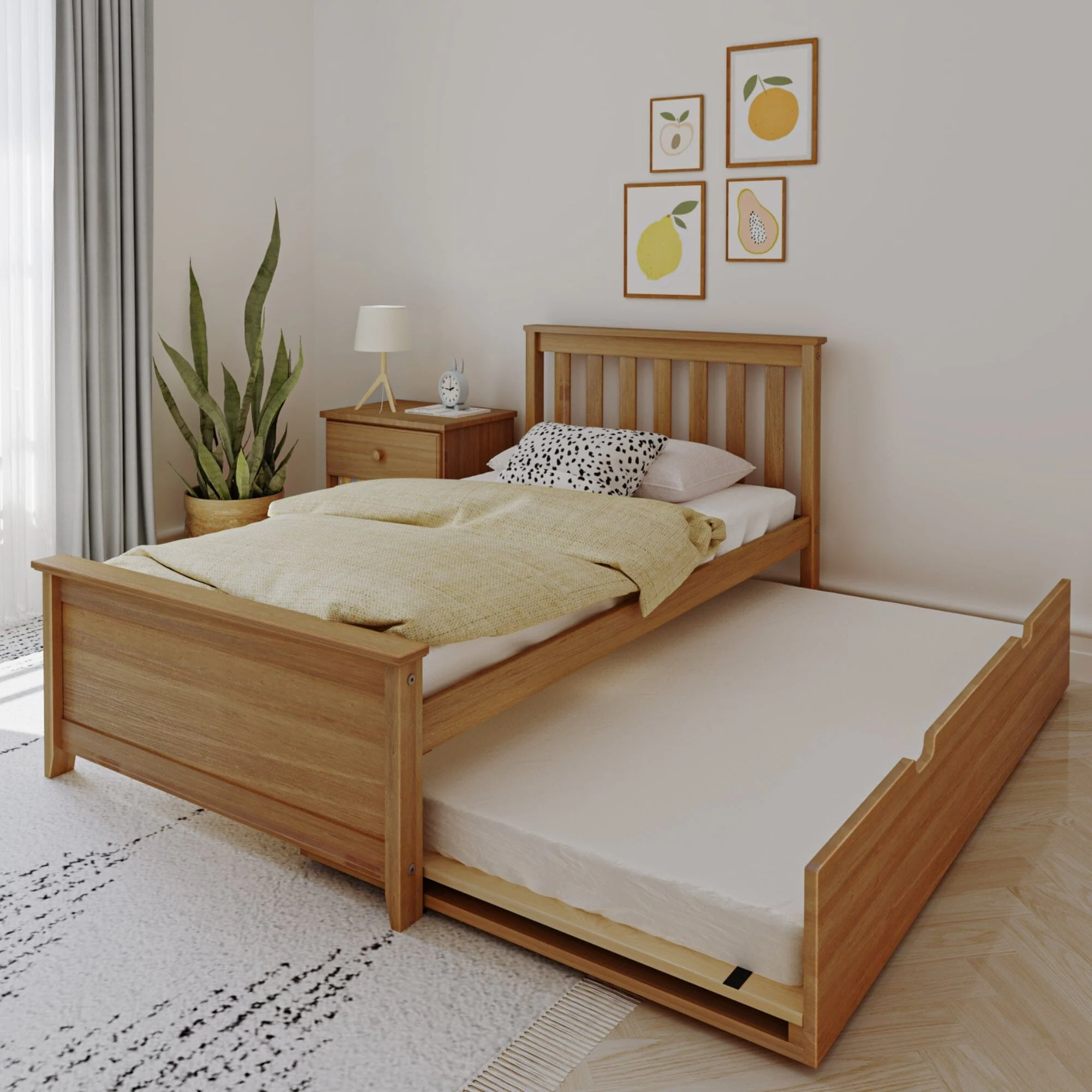Twin Slatted Bed With Trundle - Image 5