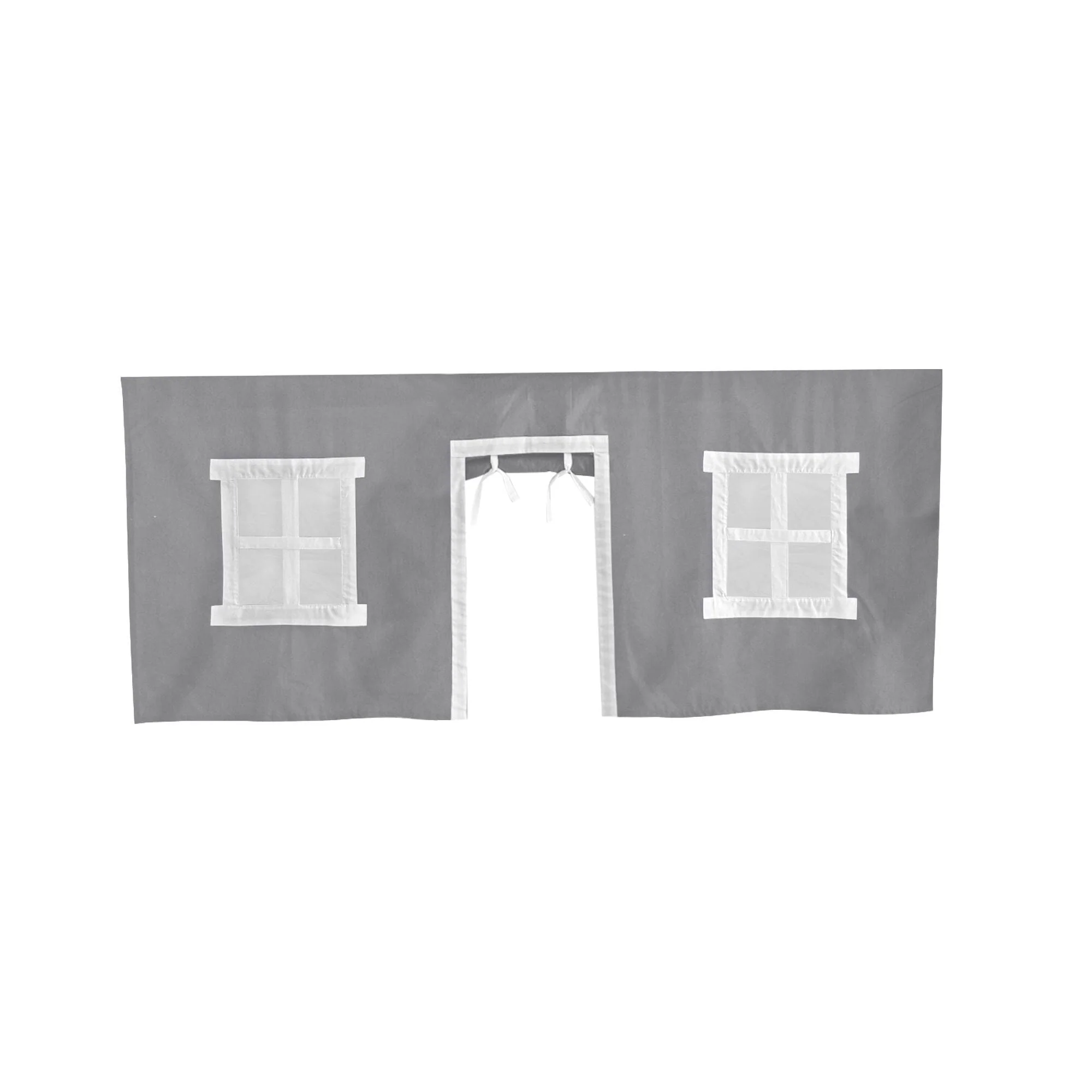 Cotton Underbed Curtain with Square Windows - Image 6