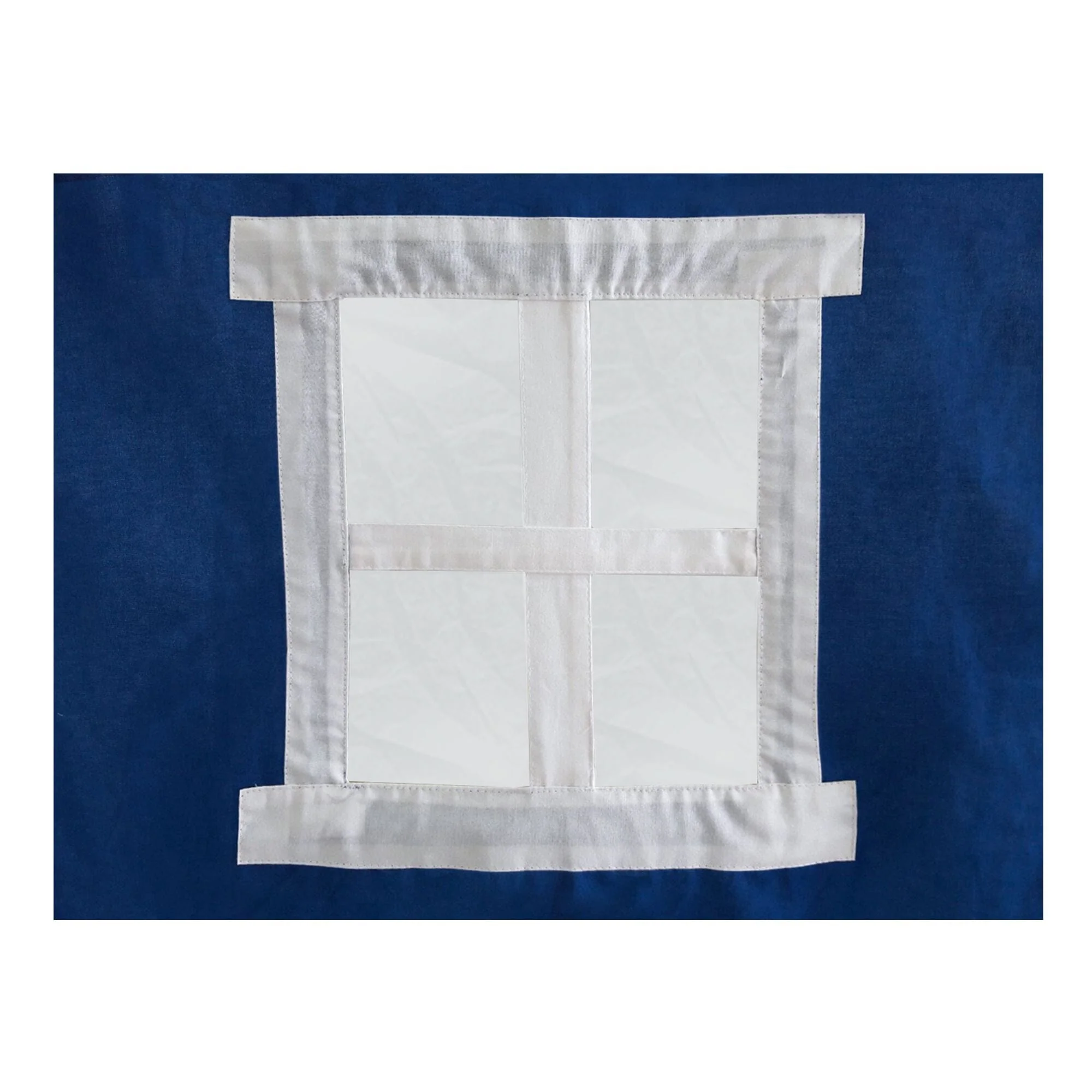 Cotton Underbed Curtain with Square Windows - Image 8