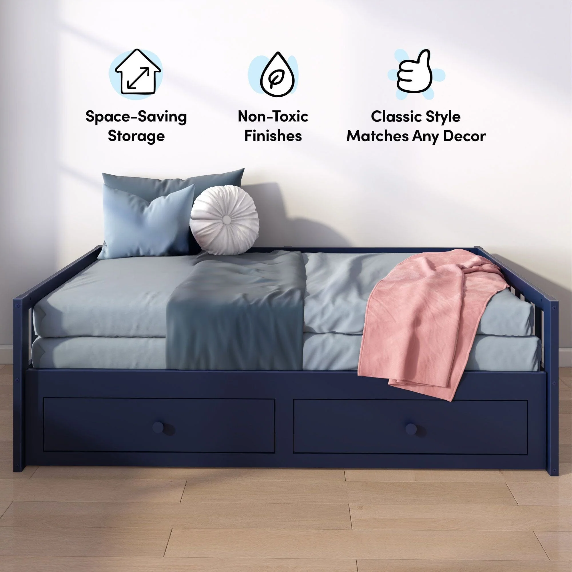 Elizabeth Twin to King Daybed With Storage Drawers - Image 26