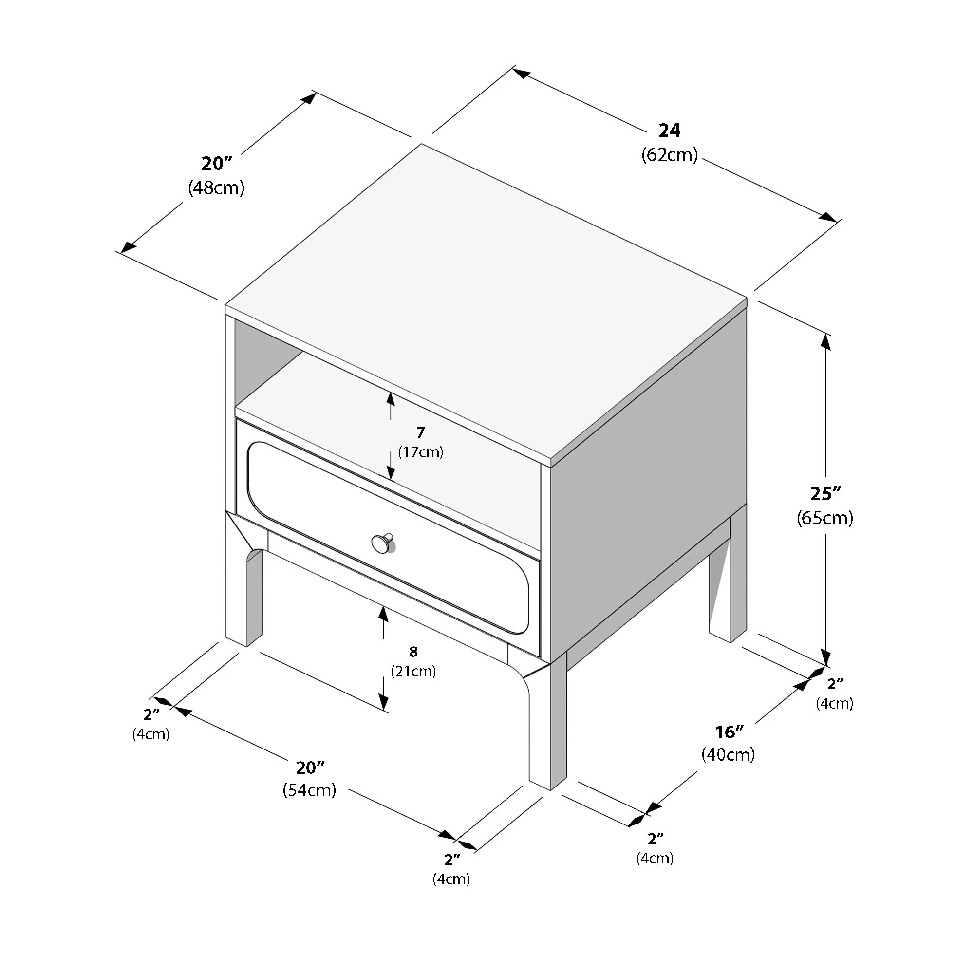 Ellis Nightstand With Charging Station - Image 19