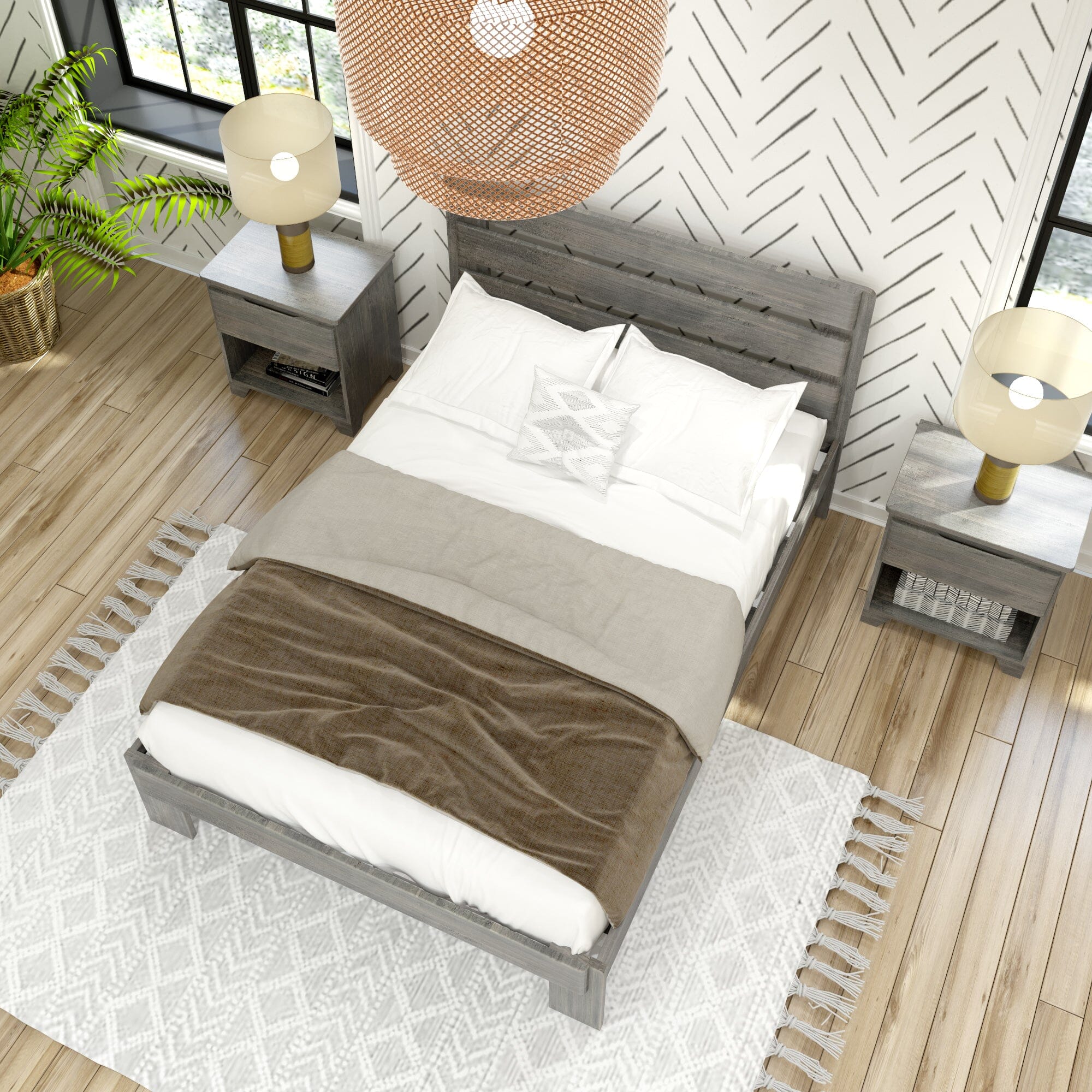 Modern Farmhouse Full Plank Bed - Image 10